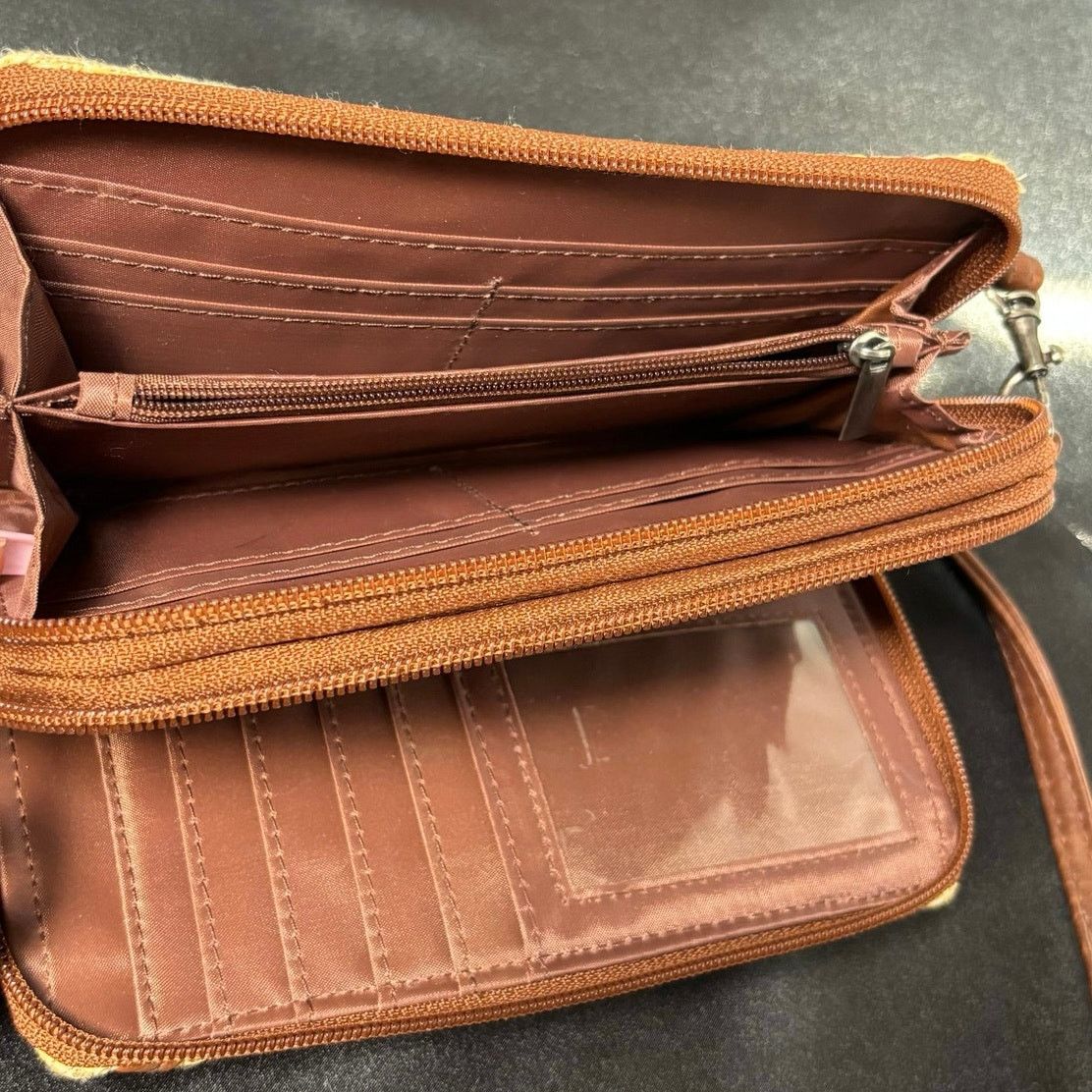 Other Western Tan & Brown Straw Wallet Purse Size ONE SIZE - 4 Thumbnail