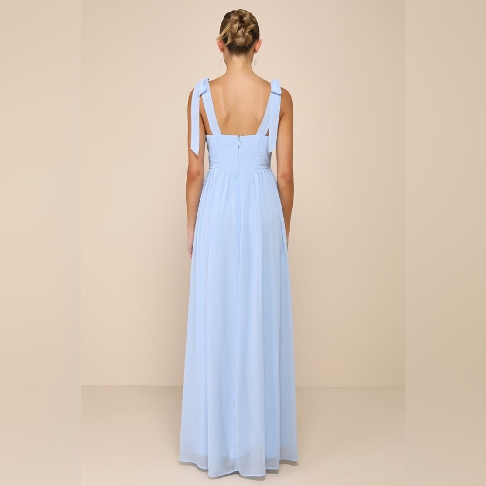 Other Lulus Radiant Charisma Light Blue Chiffon Maxi Dress XL Size XL / US 12-14 / IT 48-50 - 3 Thumbnail