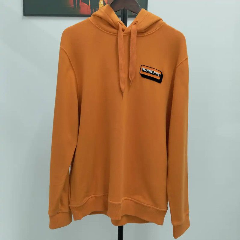 Burberry Burberry Orange Cotton Long Sleeve Hoodie Size US L / EU 52-54 / 3 - 1 Thumbnail