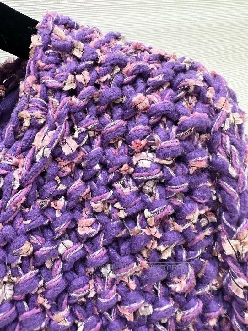 Chanel Chanel Purple woven short-sleeved jacket Size XS / US 0-2 / IT 36-38 - 3 Thumbnail