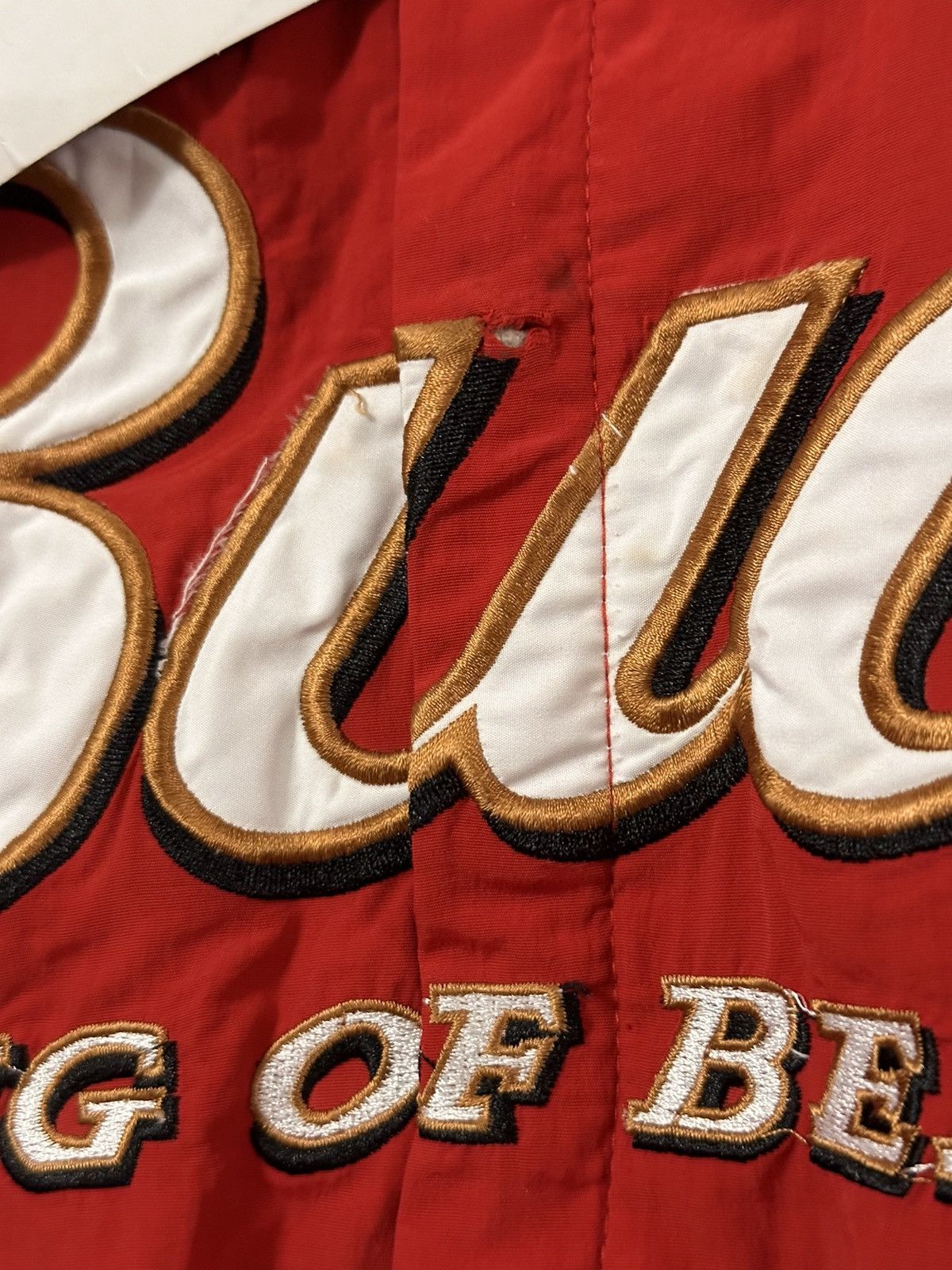 Budweiser 00’s Nascar Bud Y2k Multi-Patched Red Racing Jacket Size US XL / EU 56 / 4 - 7 Thumbnail
