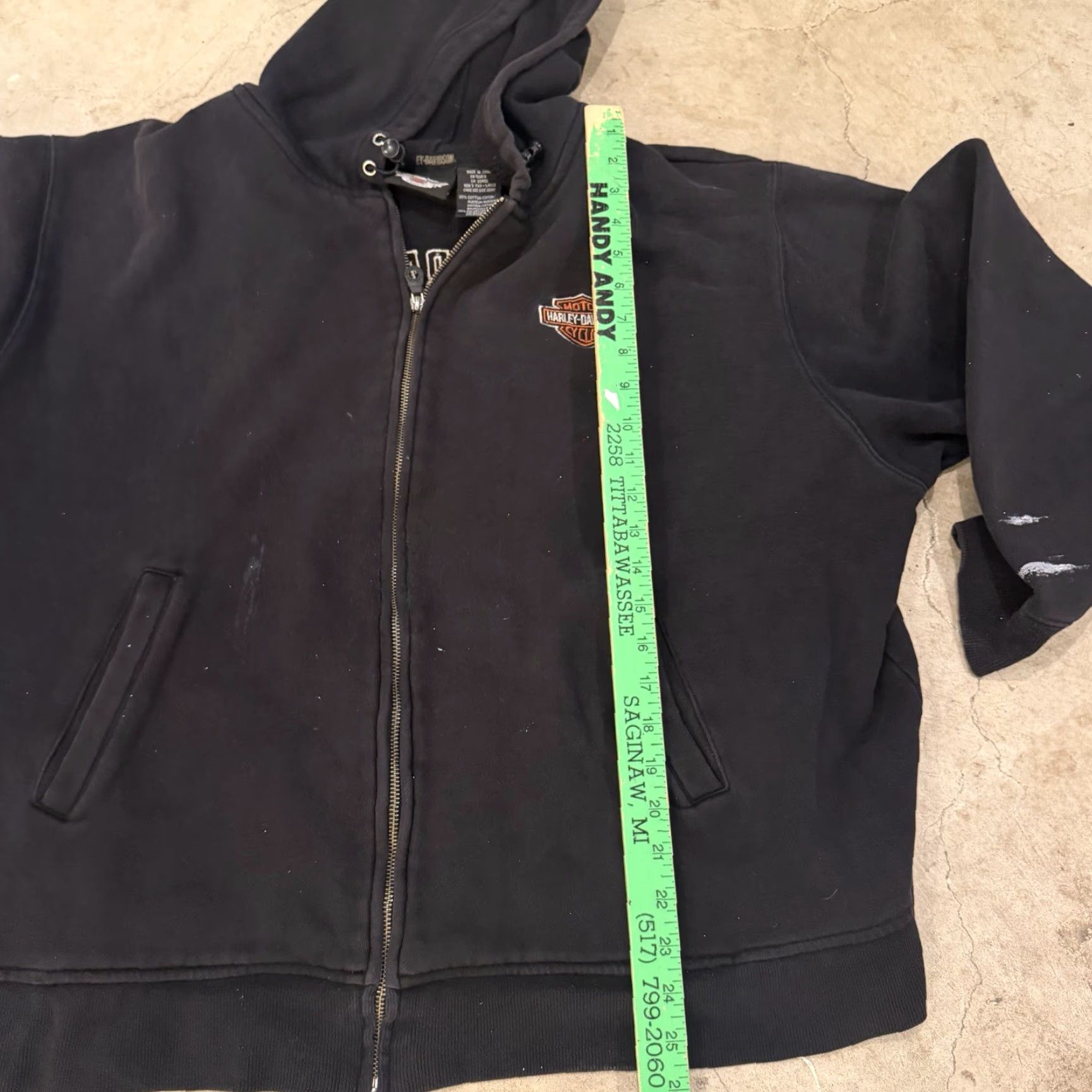 Harley Davidson Harley-Davidson Full Zip Jacket Sweatshirt Mens 3XL Distressed Black Cotton 3-in-1 Jacket Mens Size US XXL / EU 58 / 5 - 7 Thumbnail