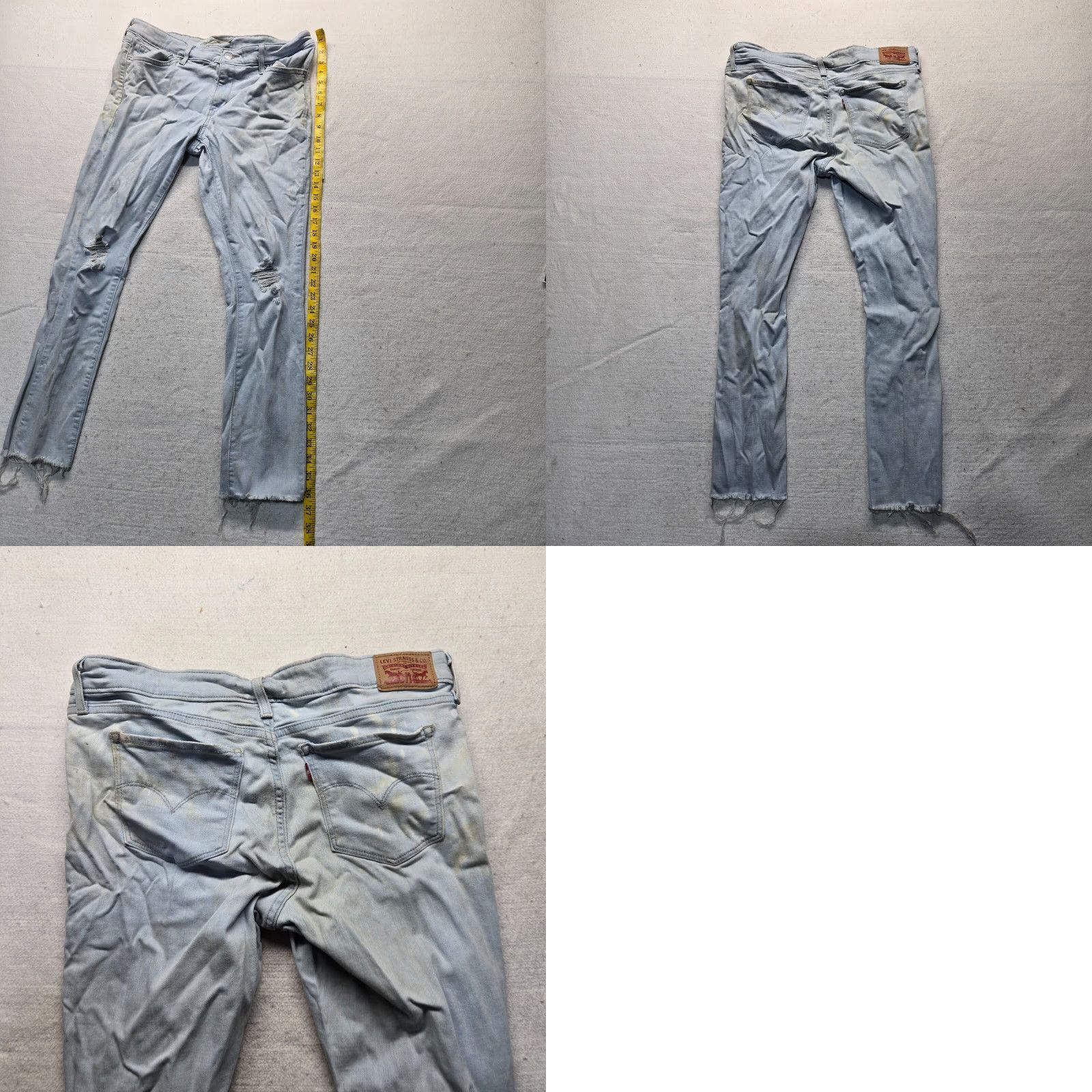 Levi's Levi's 711 Skinny Jeans Women Size 32 Light Wash Denim Cotton Blend Modern 2010s Size 24" / US 00 / IT 34 - 8 Thumbnail