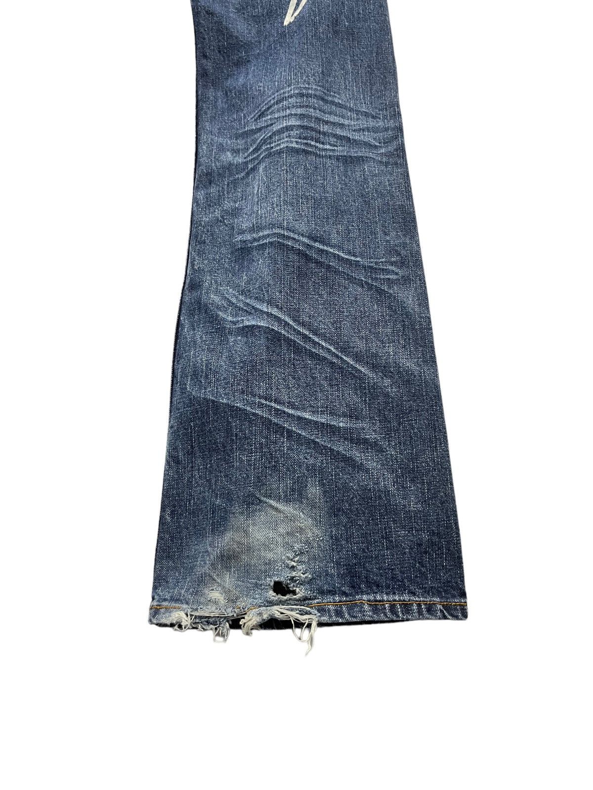Japanese Brand 🔥VERYRARE🔥SORRIDERE Punk Angel Wings Printed Flare Denim💥 Size US 32 / EU 48 - 8 Thumbnail