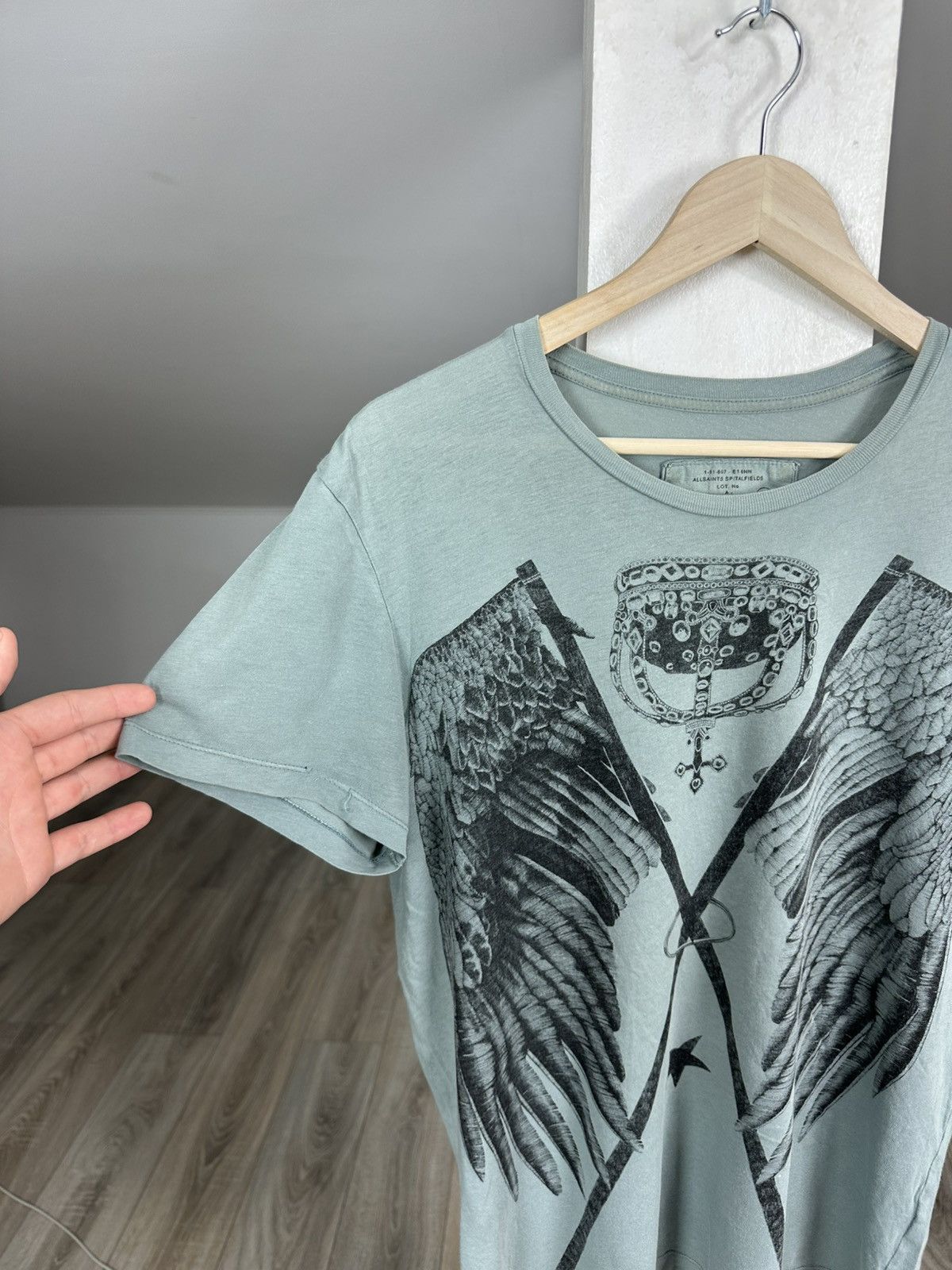 Allsaints Allsaints Luxury Art Overprinted Affliction Style Tee Size US M / EU 48-50 / 2 - 3 Thumbnail