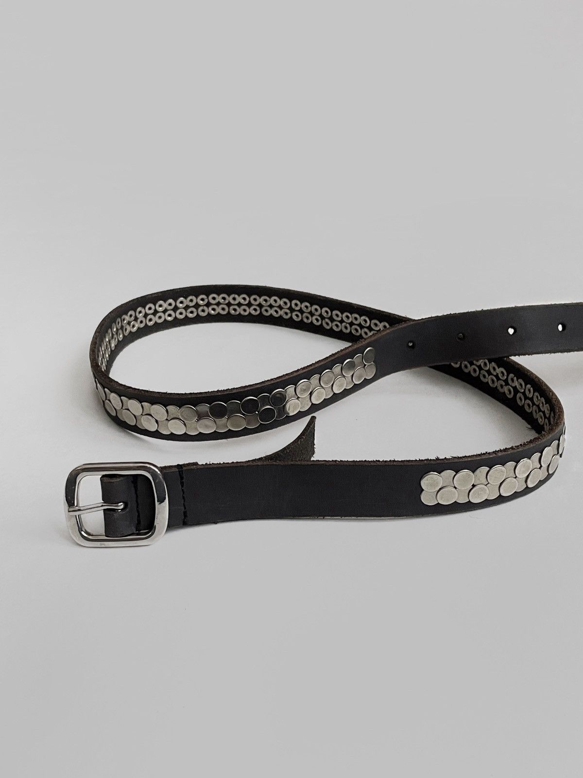 20471120 Archive hard leather/metal belt 2000s Size ONE SIZE - 3 Thumbnail
