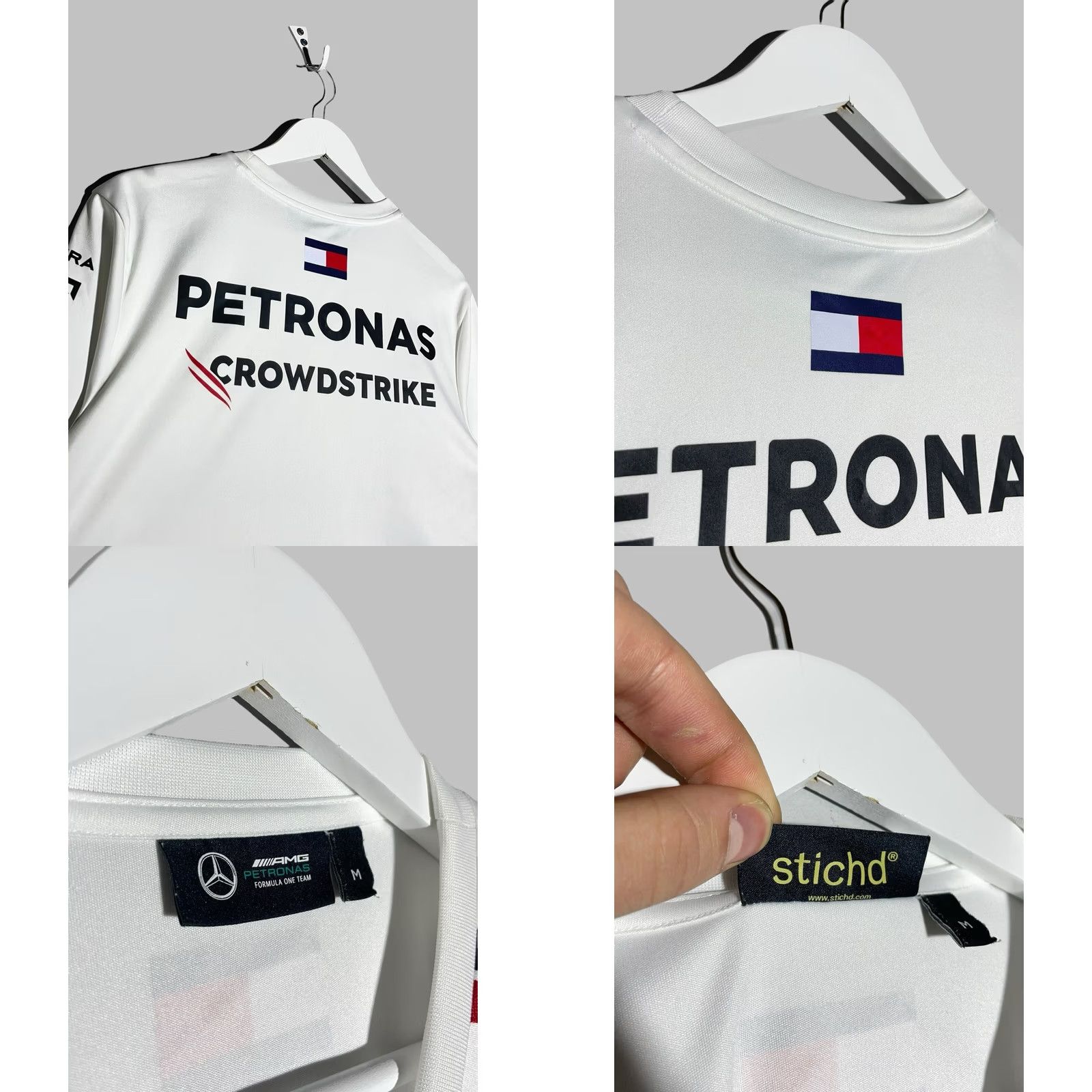 Mercedes-Benz Mercedes AMG Petronas 2023 Mens White Racing T-Shirt Size US M / EU 48-50 / 2 - 8 Thumbnail