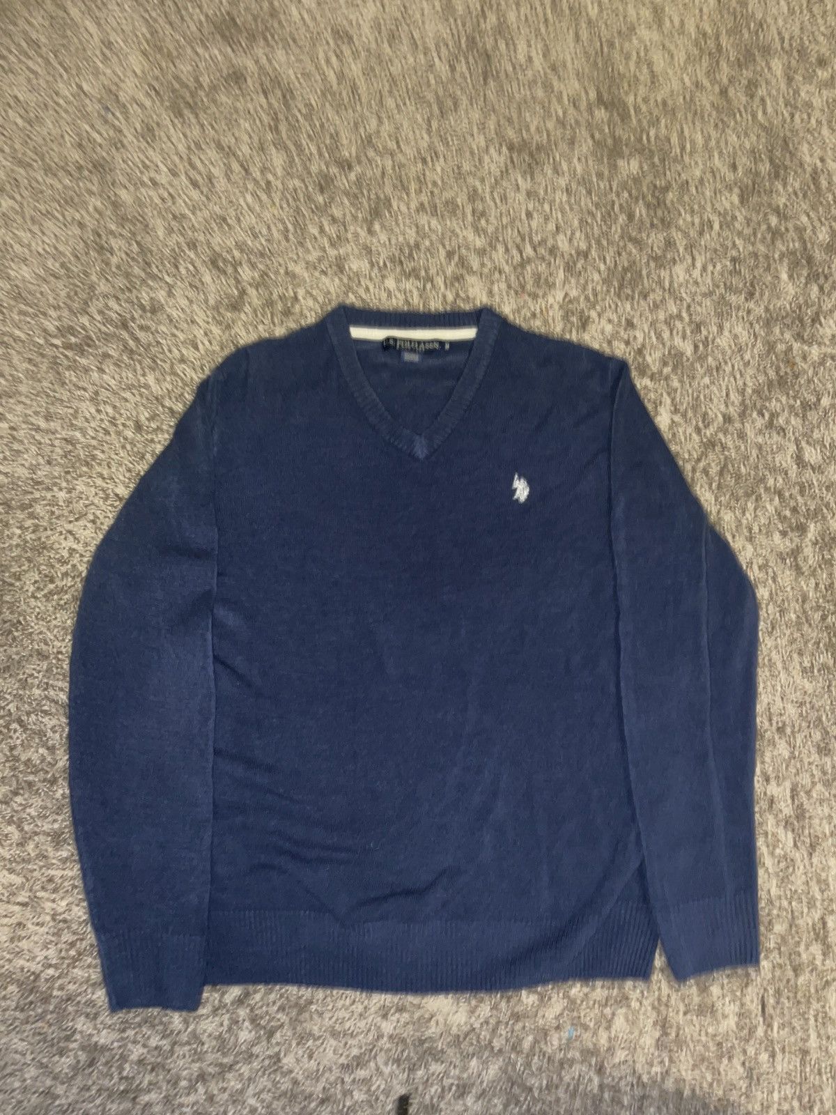 U.S. Polo Assn. Navy Blue polo Ralph Lauren V-neck Sweater Size US M / EU 48-50 / 2 - 2 Thumbnail