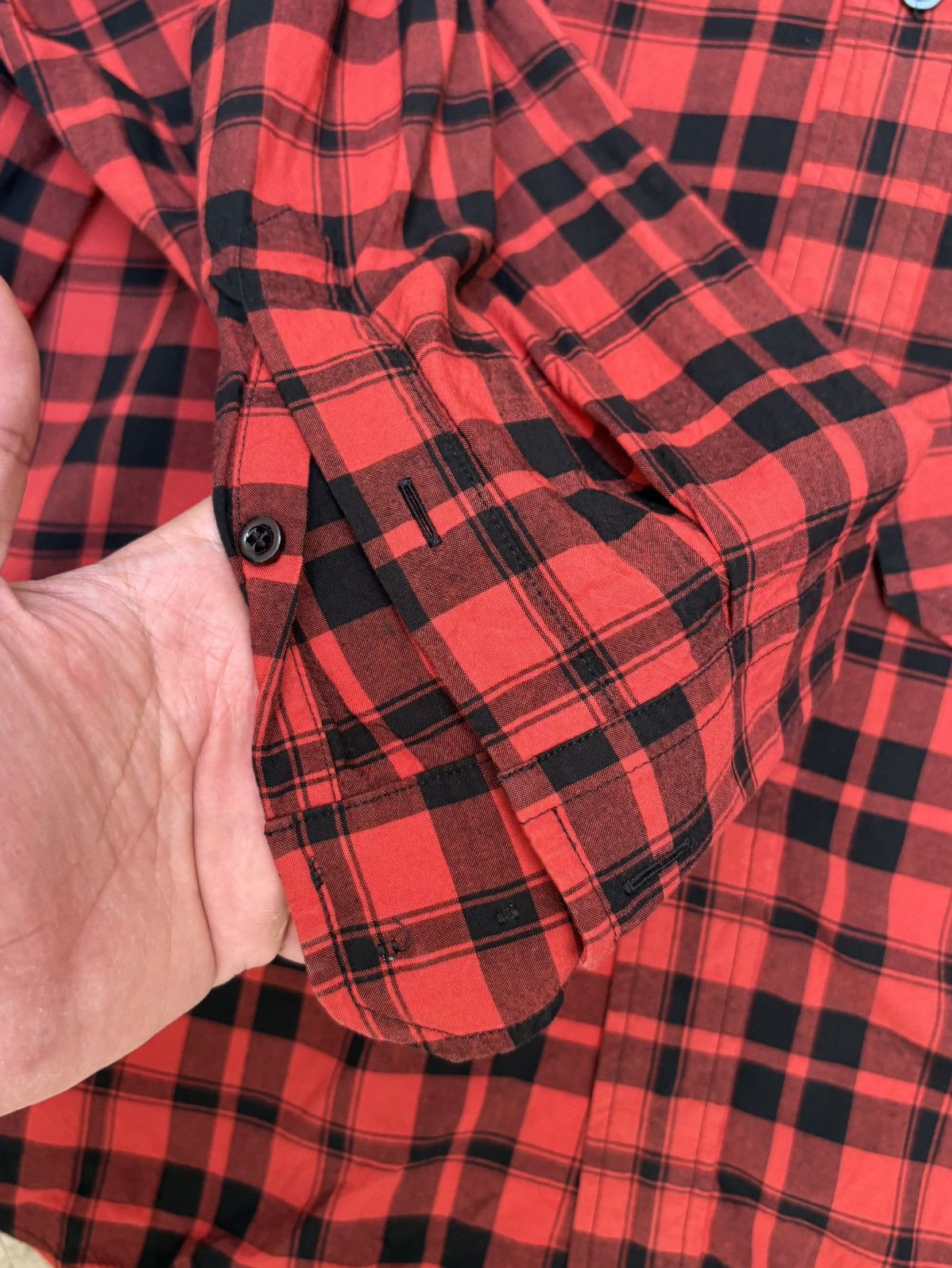Balenciaga “I Love Techno” Checkered Shirt Size US M / EU 48-50 / 2 - 4 Thumbnail