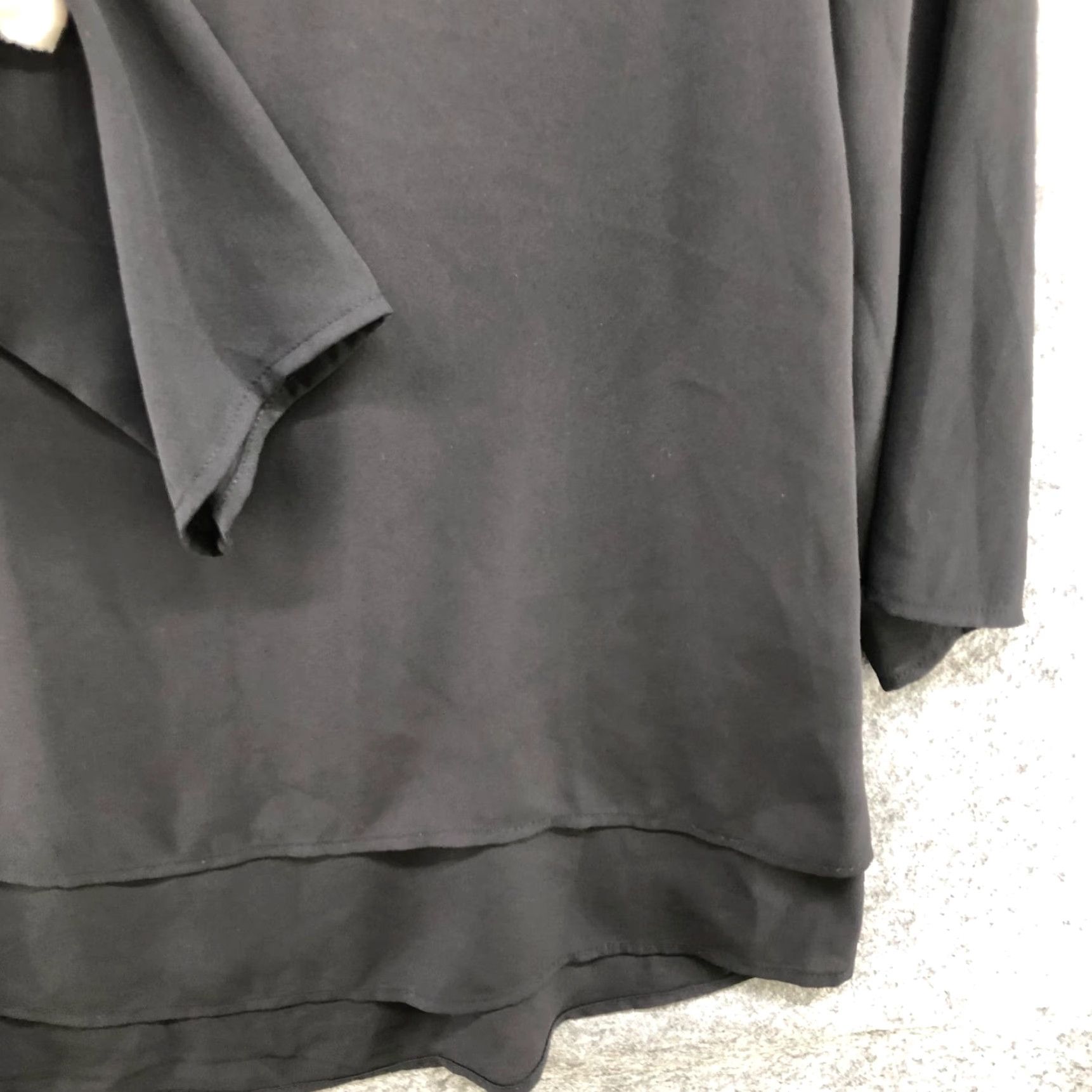 Vintage The Limited Blouse Womens S Black Chiffon Tiered Long Sleeve Tunic Formal Size S / US 4 / IT 40 - 6 Thumbnail