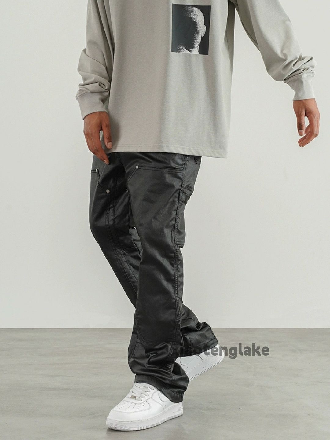 Designer × Jean × Vintage zipper wax utility skate hiphop flared carpenter pants Size US 34 / EU 50 - 5 Thumbnail