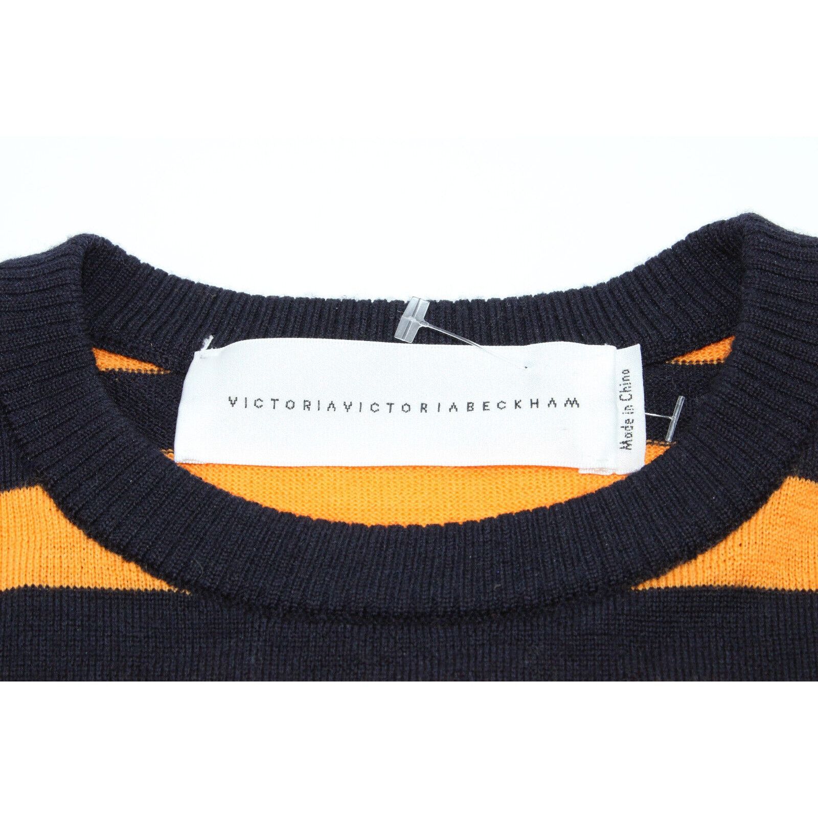 Victoria Beckham New VICTORIA BECKHAM Striped Wool Sweater Pullover Sweater S Size S / US 4 / IT 40 - 4 Thumbnail