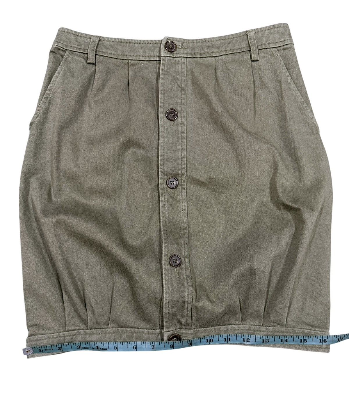 A.P.C. Vtg✅A.P.C Rue De Fleurus Olive Green Button Ups Mini Skirt Size 26" / US 2 / IT 38 - 13 Thumbnail
