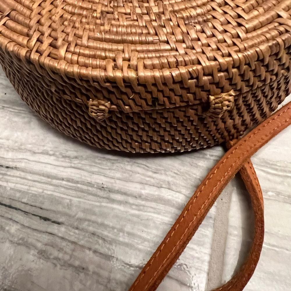 Designer ROUND RATTAN BAG (MEDIUM) Size ONE SIZE - 5 Thumbnail