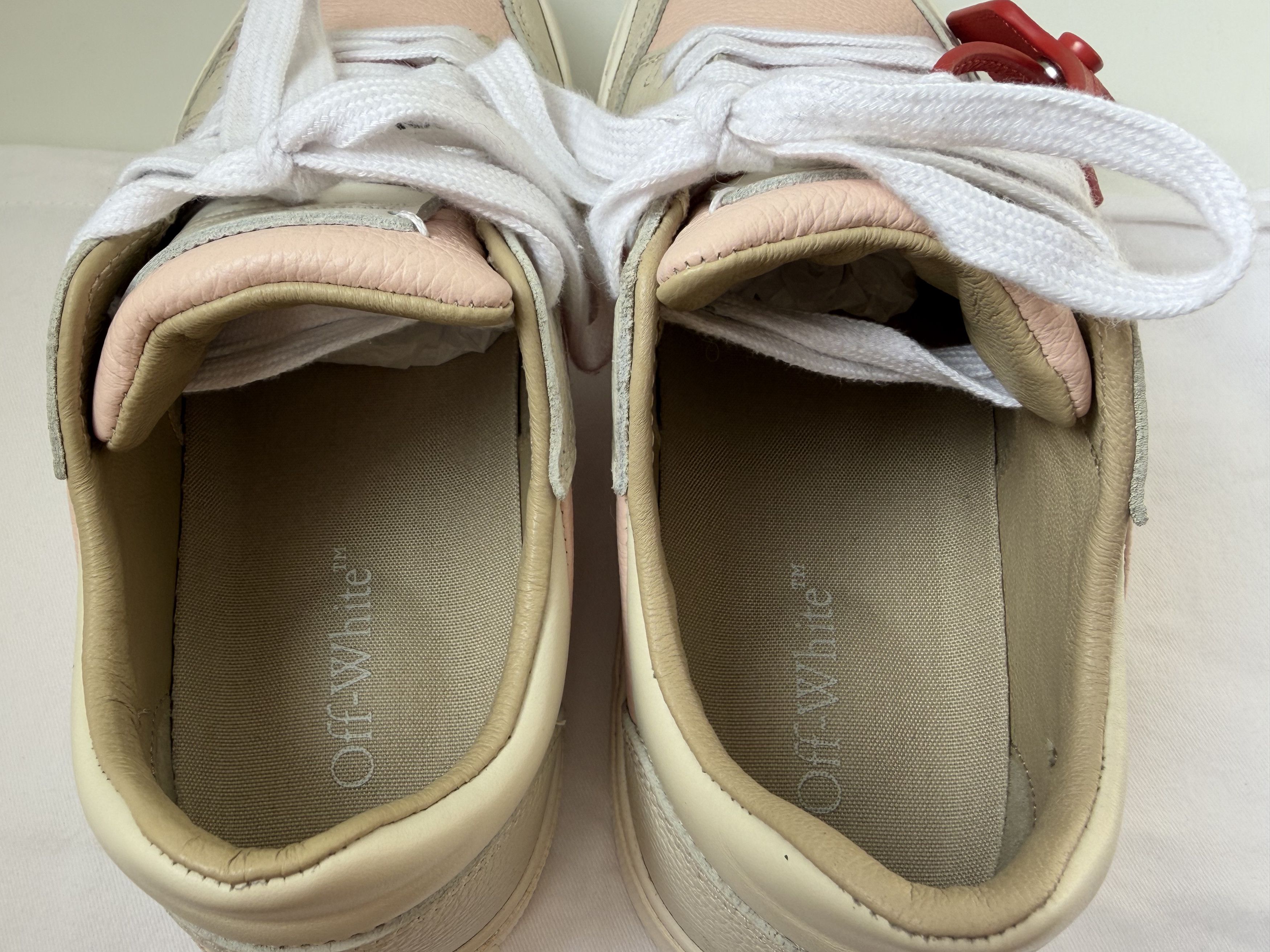 Off-White Off-White Low Vulcanized Leather Sneakers Pink/Nude Size 8 Size US 8 / IT 38 - 9 Thumbnail