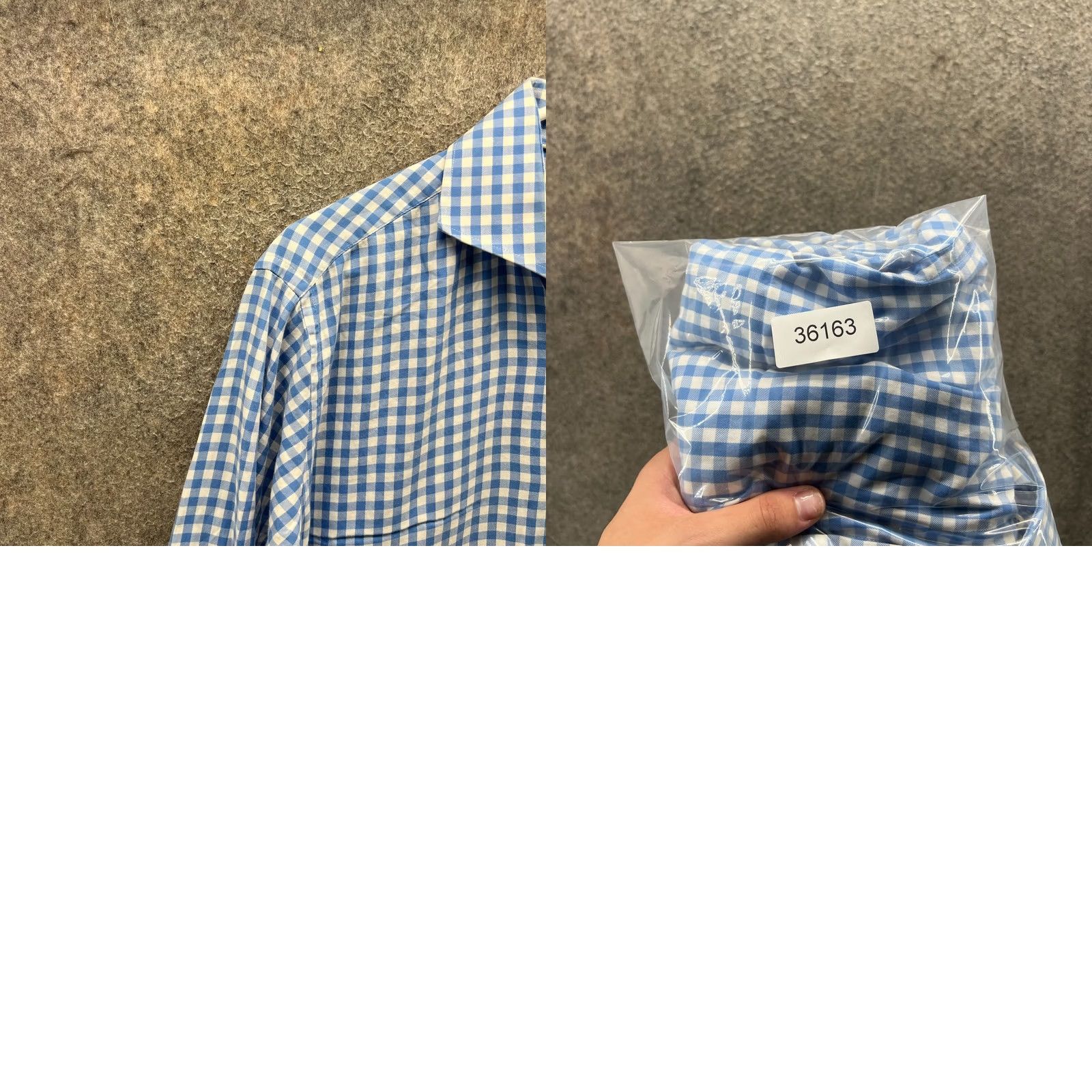 Peter Millar Peter Millar Dress Shirt Mens Large Blue Button-Down Check Oxford Pocket Shirt Size 42R - 8 Thumbnail