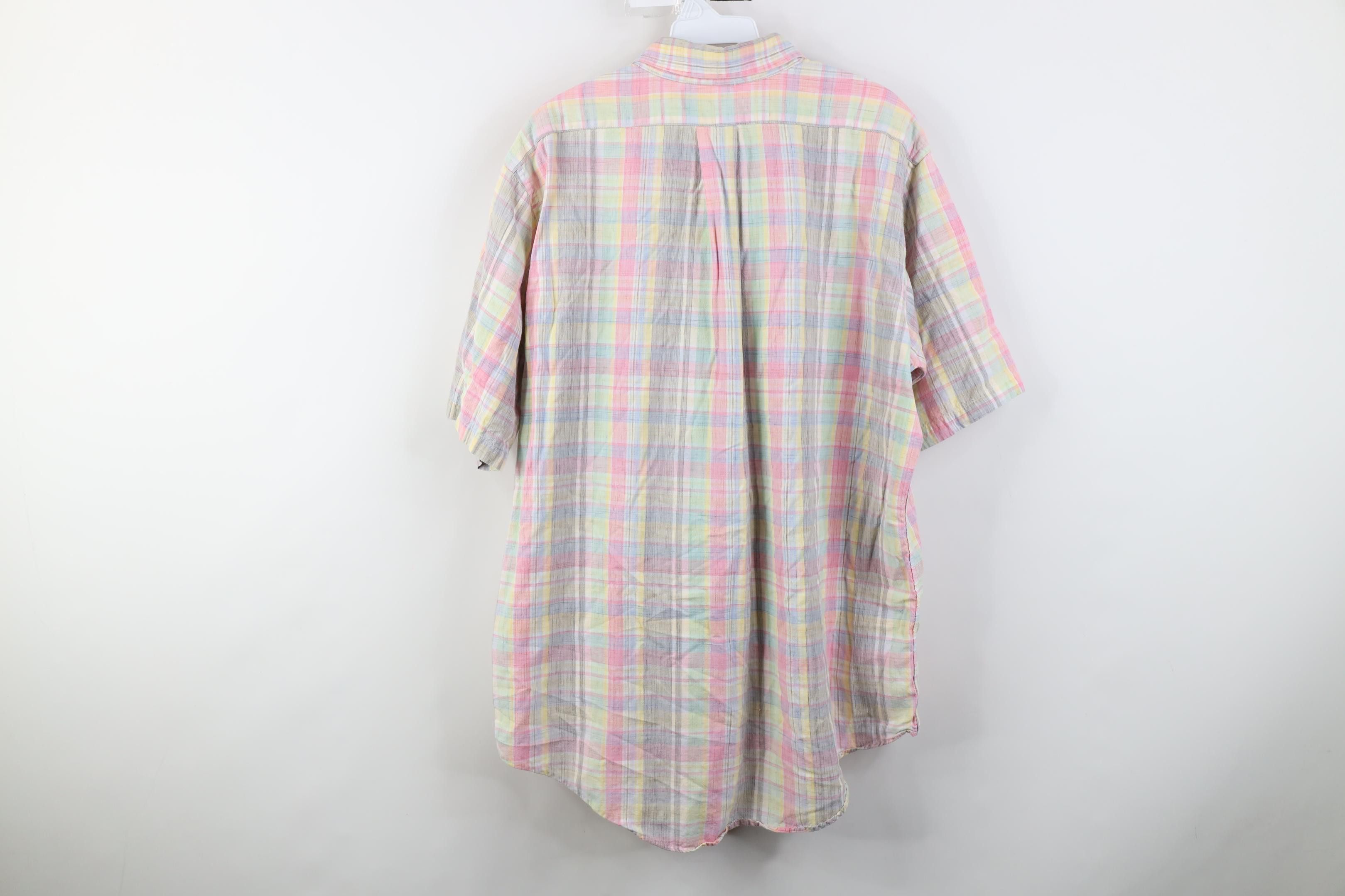 Vintage Vintage 90s Streetwear Madras Plaid Button Down Shirt USA Size US L / EU 52-54 / 3 - 11 Thumbnail