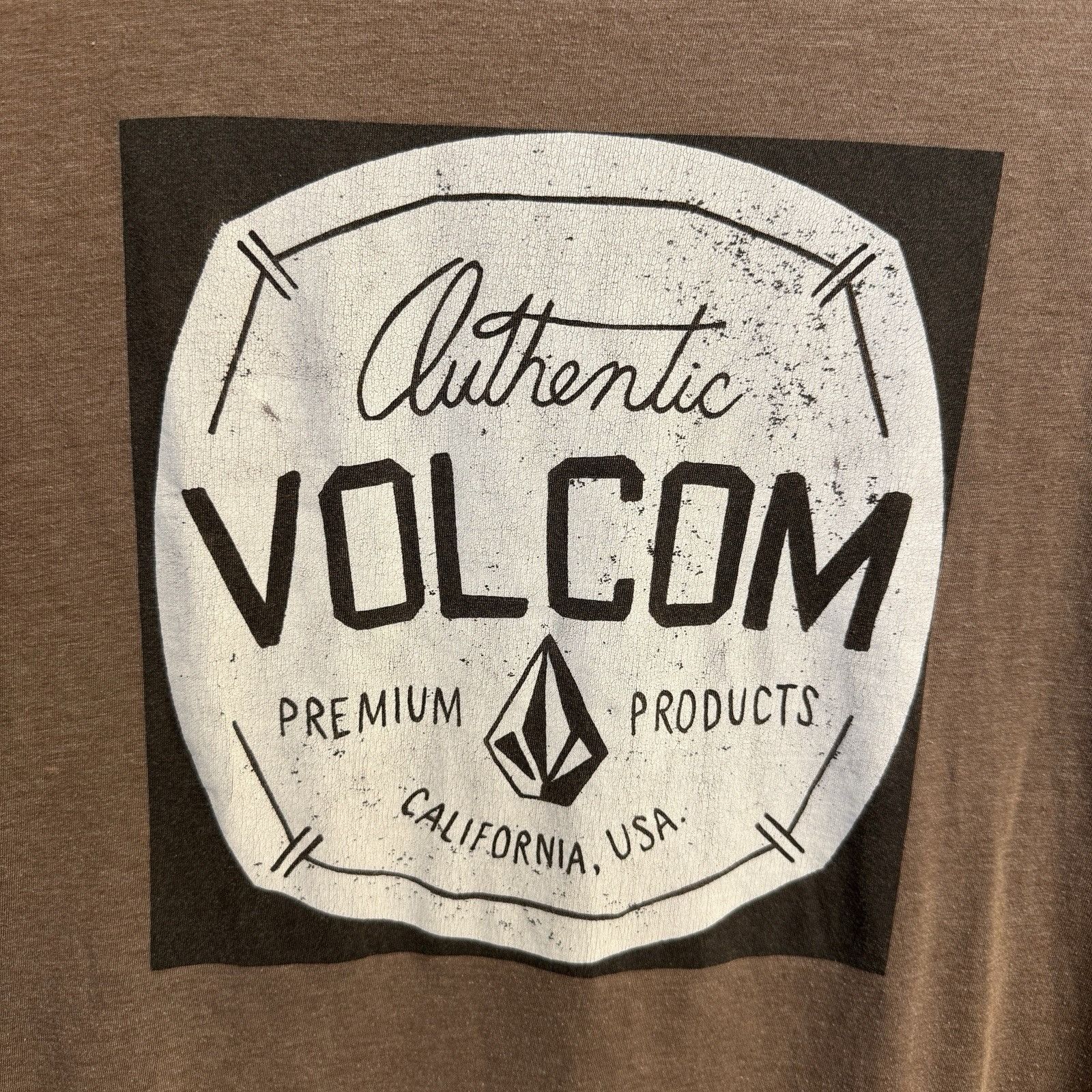 Volcom Vintage Y2k Volcom T Shirt Mens Medium 19x25.5 Brown Surf Sk Size US M / EU 48-50 / 2 - 4 Thumbnail