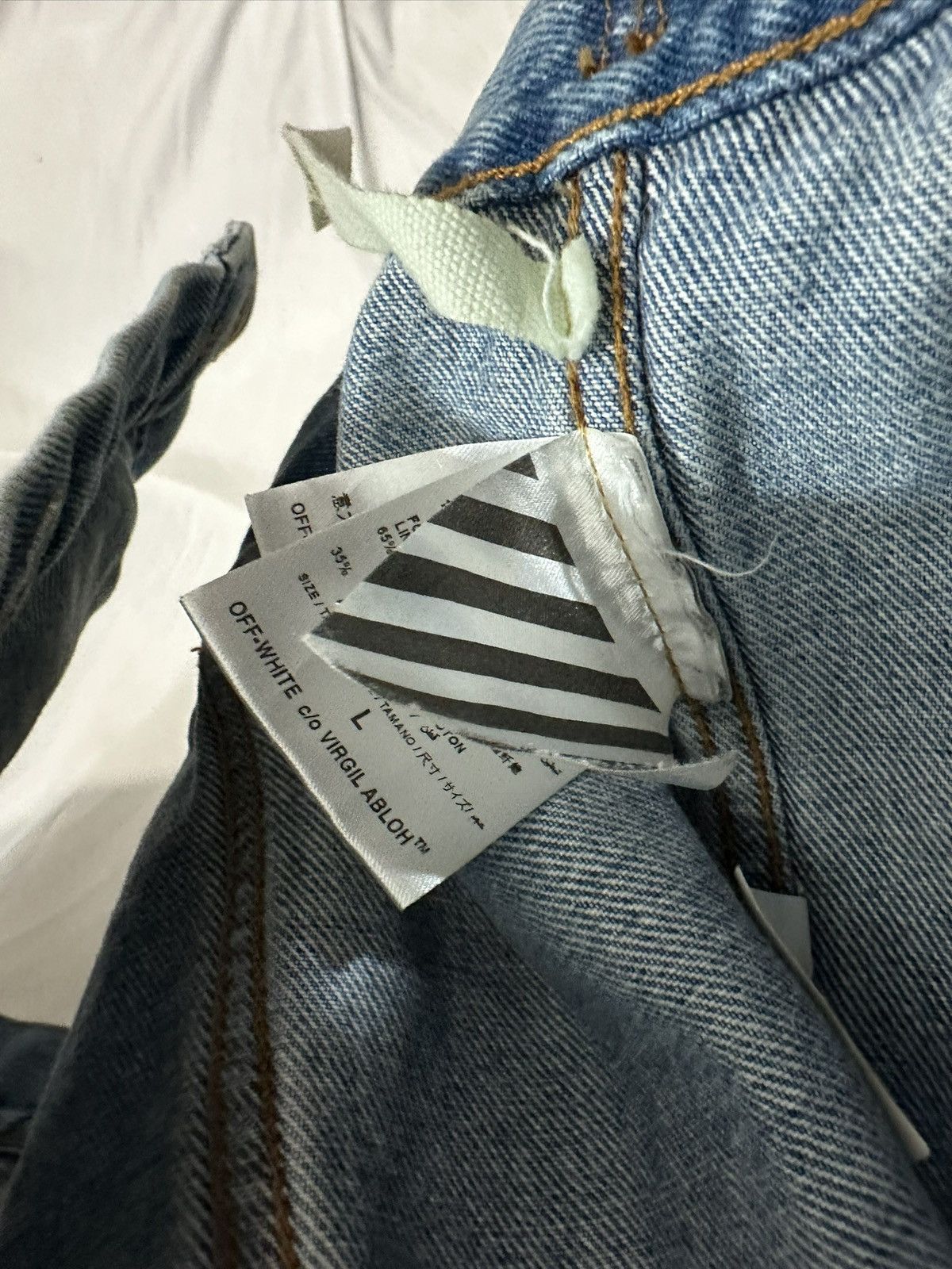 Off-White Off-White Denim Jacket Size US XL / EU 56 / 4 - 15 Thumbnail