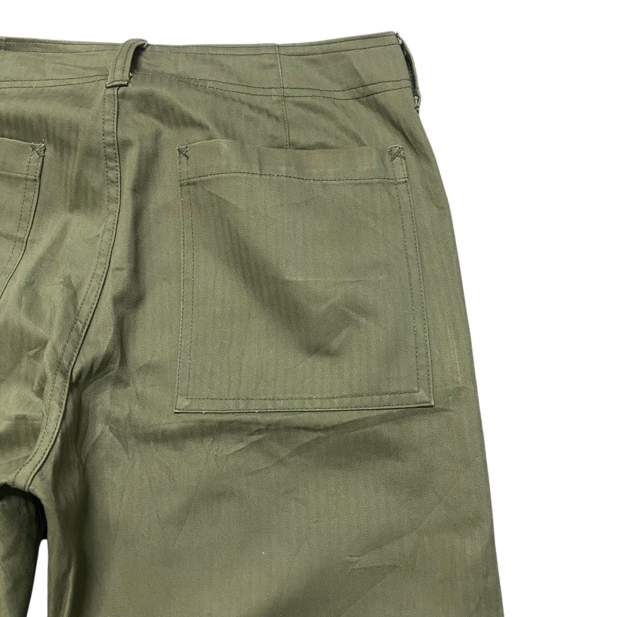 Japanese Brand BUTTON ONE'S LIP Herringbone Fatigue Pants Size US 30 / EU 46 - 12 Thumbnail
