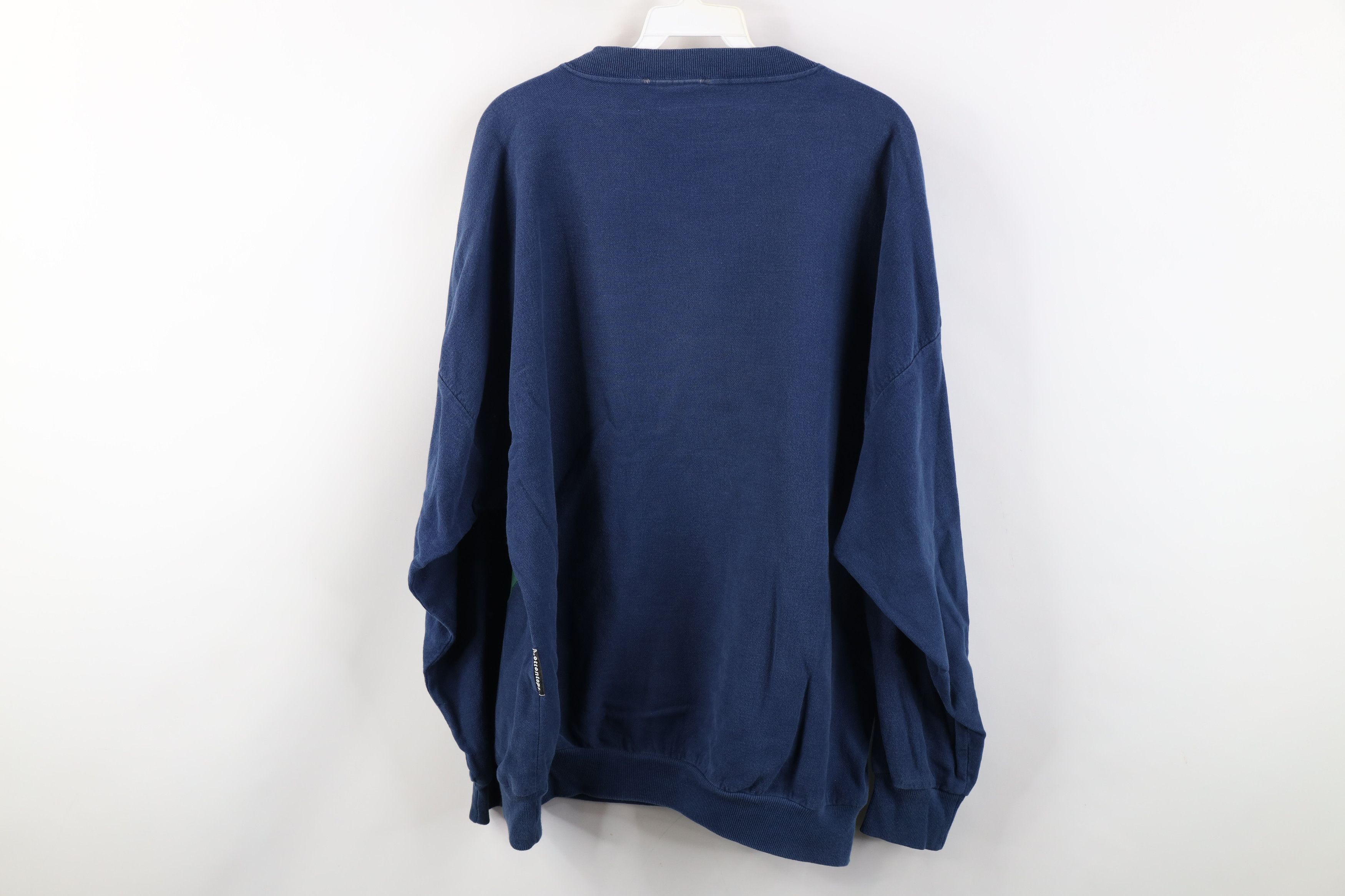 Vintage Vintage 80s Baggy Argyle French Terry Sweatshirt Blue USA Size L / US 10 / IT 46 - 13 Thumbnail