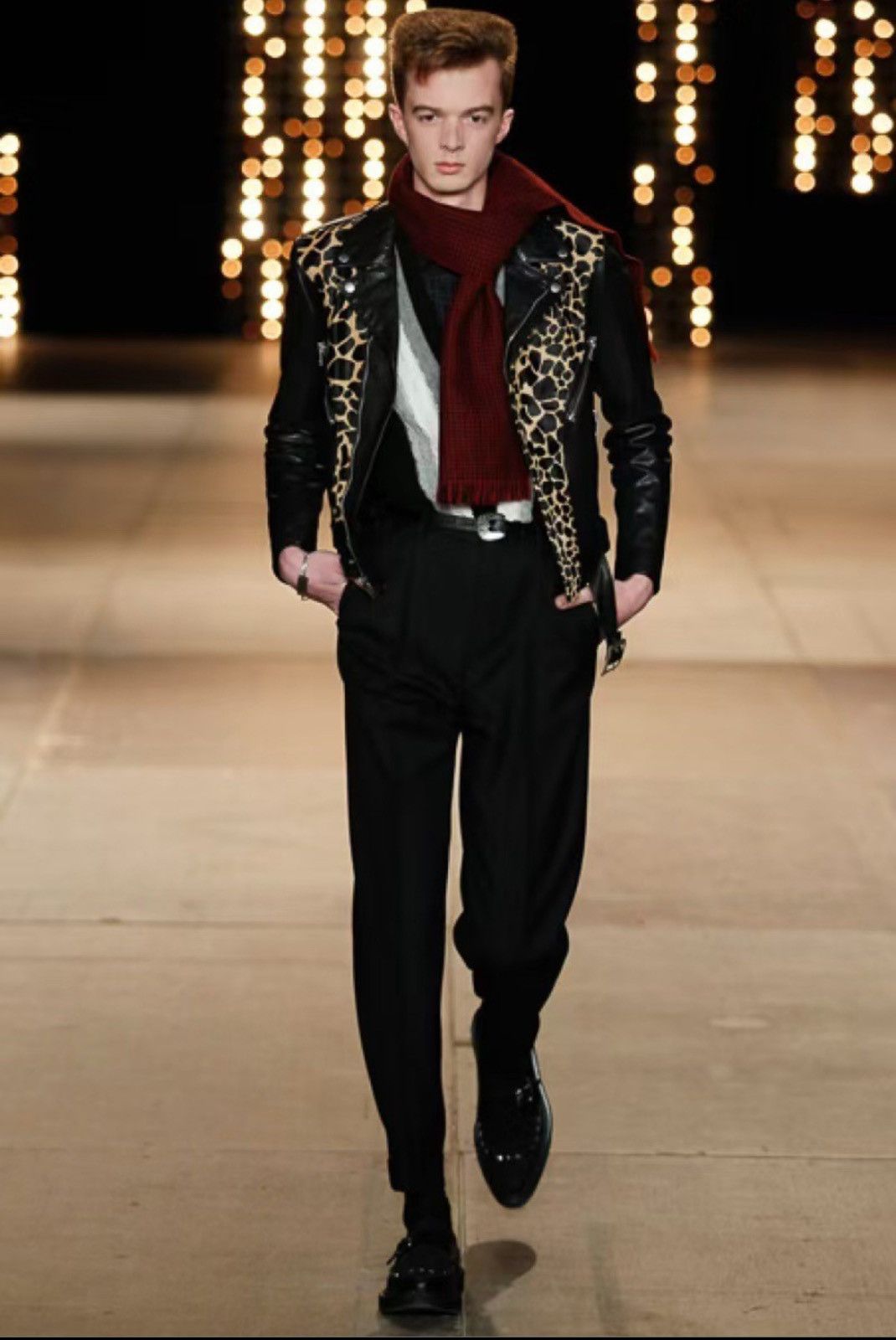 Saint Laurent Paris Saint Laurent Paris FW14 Leo & Leather Jacket Sz.48 Size US M / EU 48-50 / 2 - 1 Thumbnail