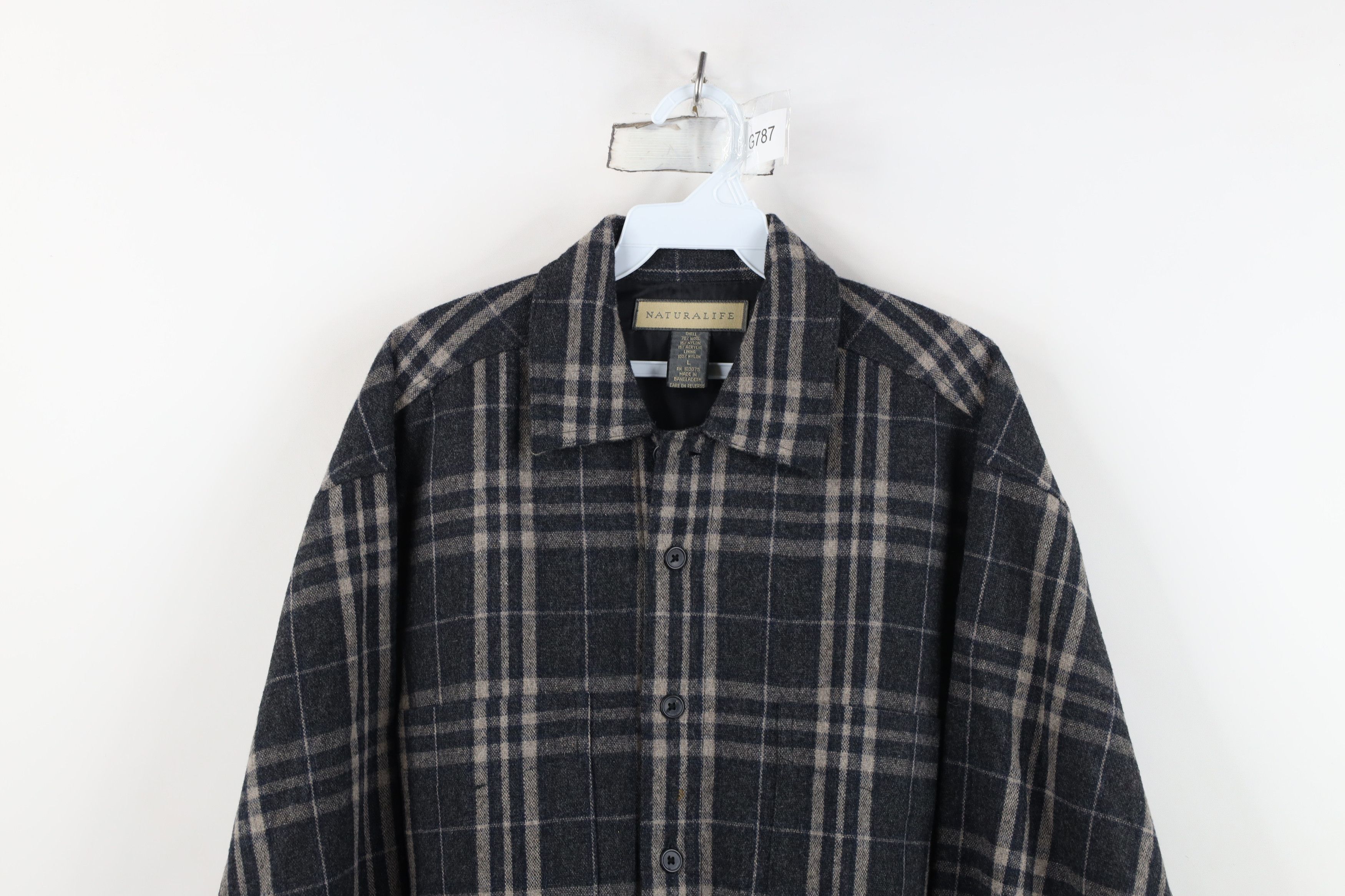 Vintage Vintage 90s Streetwear Knit Baggy Collared Button Shirt Size US L / EU 52-54 / 3 - 2 Thumbnail
