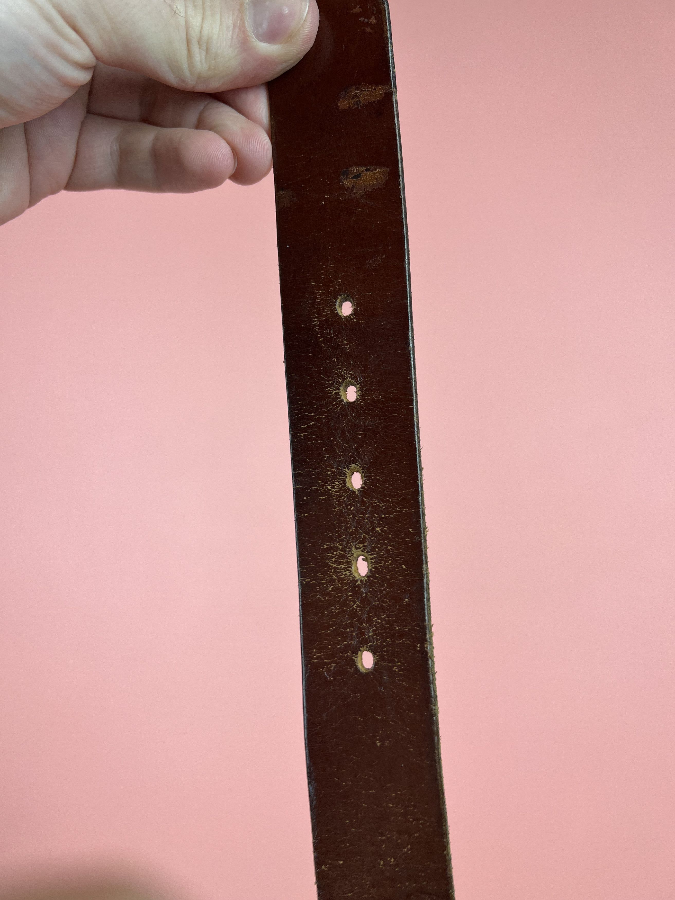 Levi's Levis levi stars leather belt logo brown vintage VTG Size ONE SIZE - 5 Thumbnail