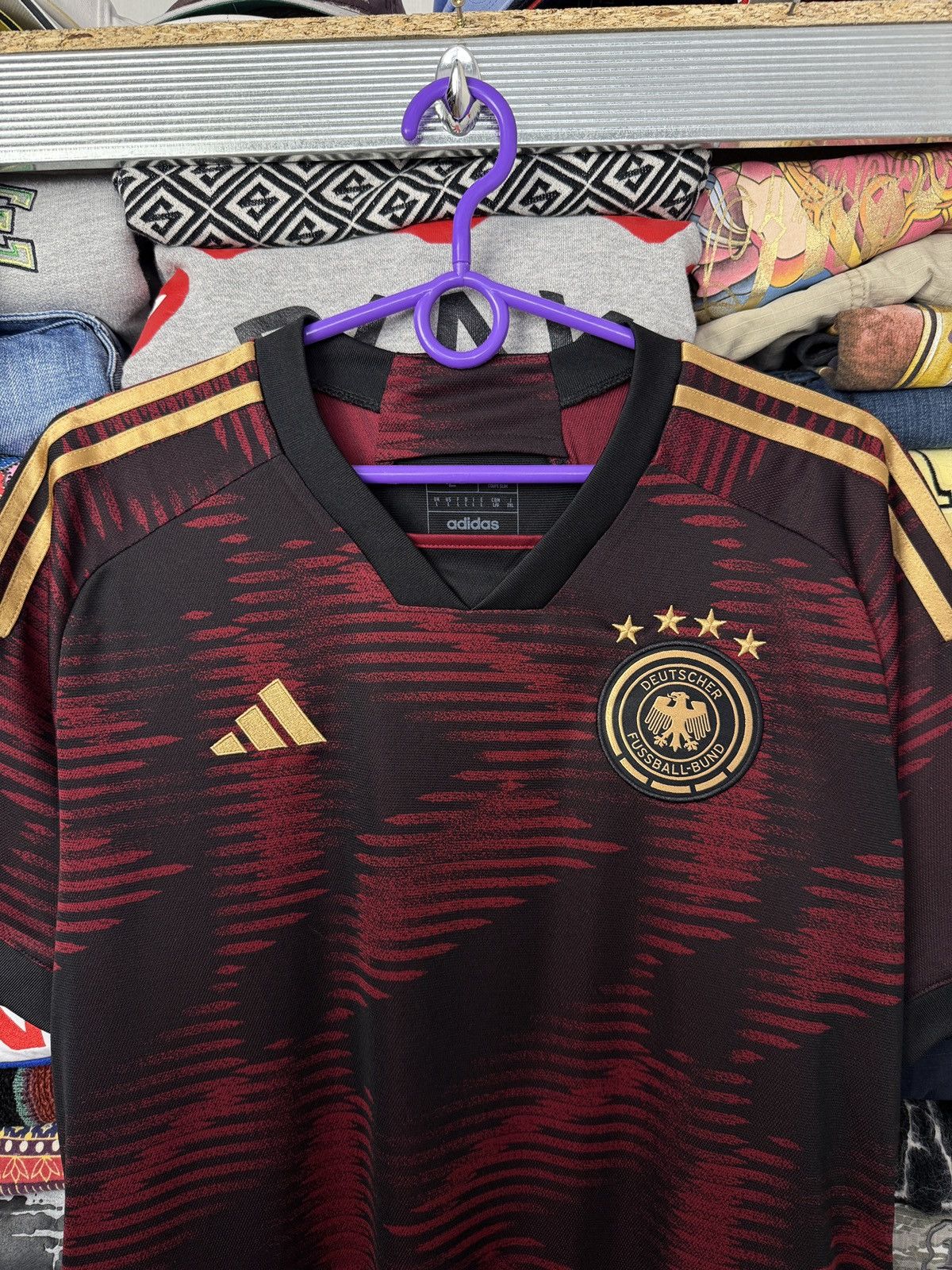 Adidas Germany Adidas polo tee jersey Deutscher Fussball Size US L / EU 52-54 / 3 - 3 Thumbnail