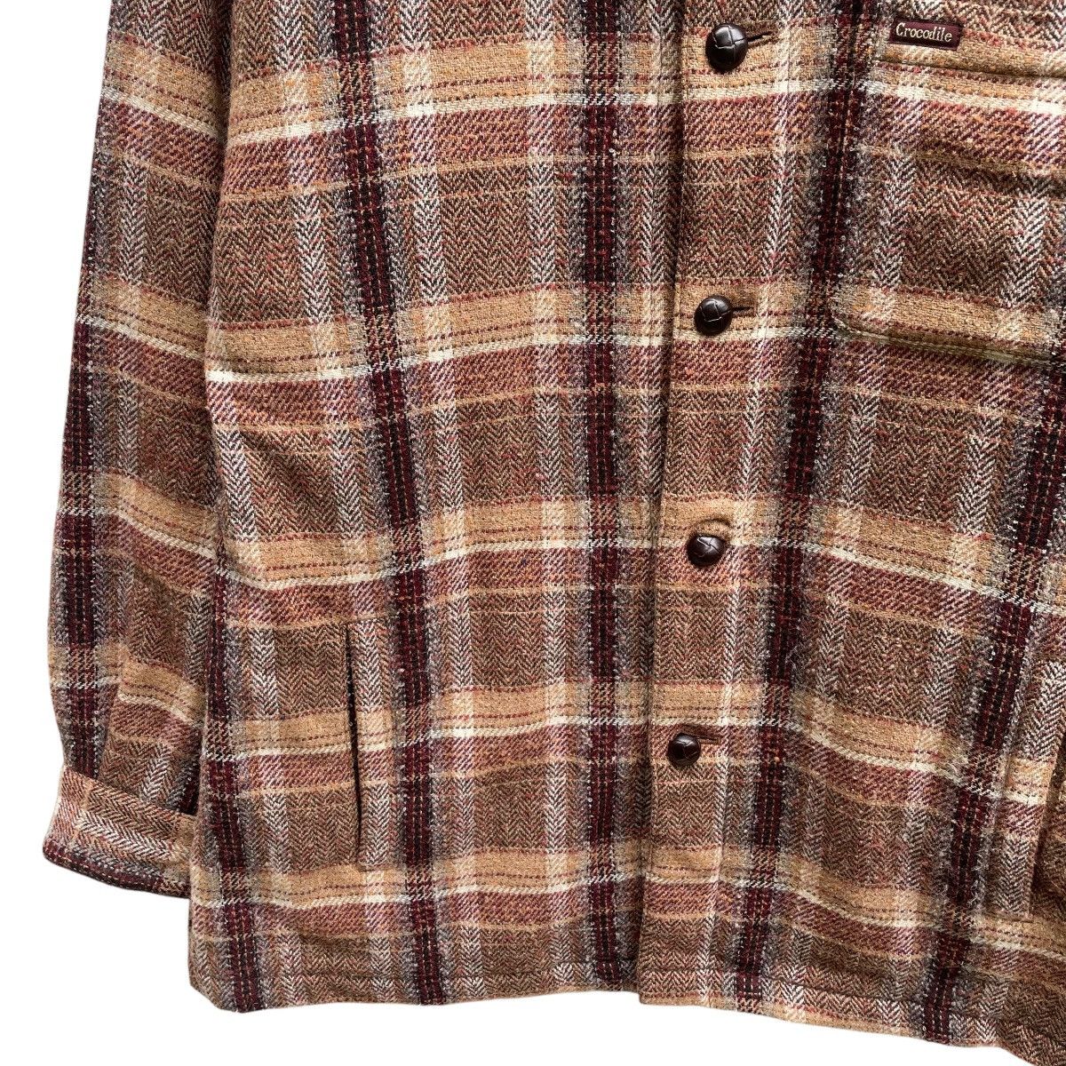 Designer × Lacoste × Vintage 💥Vintage Crocodile Herringbone Checked Jacket Size US M / EU 48-50 / 2 - 4 Thumbnail