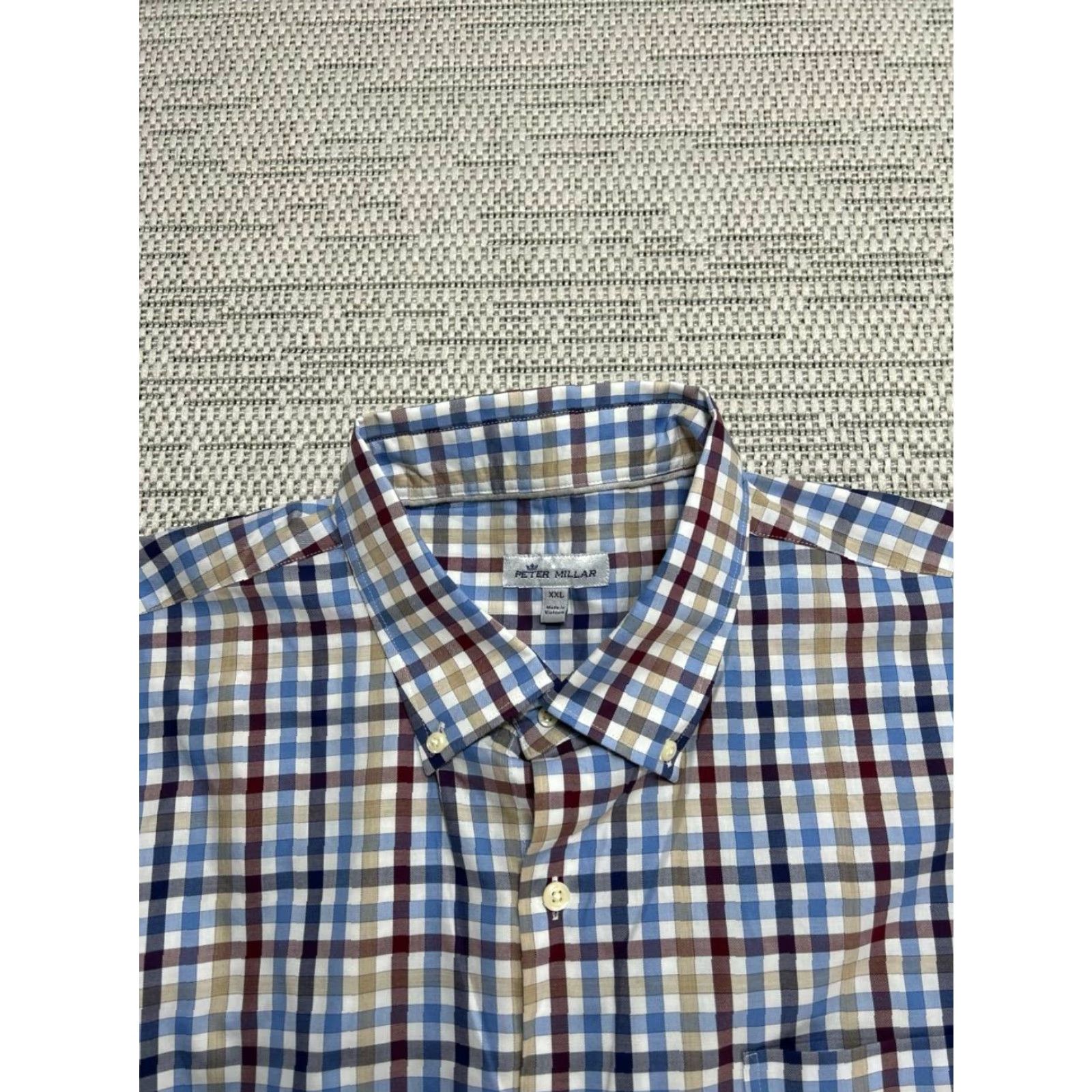 Peter Millar Peter Millar Shirt Mens XXL Multicolor Cotton Check Chest Pocket Button Down Size US XXL / EU 58 / 5 - 3 Thumbnail