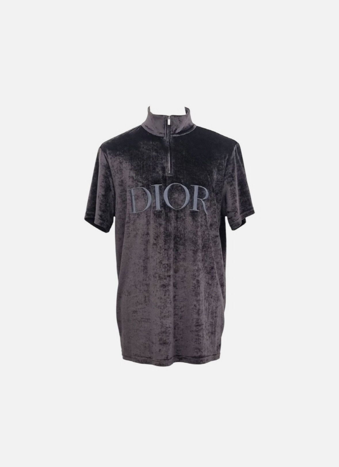 Dior Dior Half Zip up Velvet Tee Size US M / EU 48-50 / 2 - 1 Thumbnail