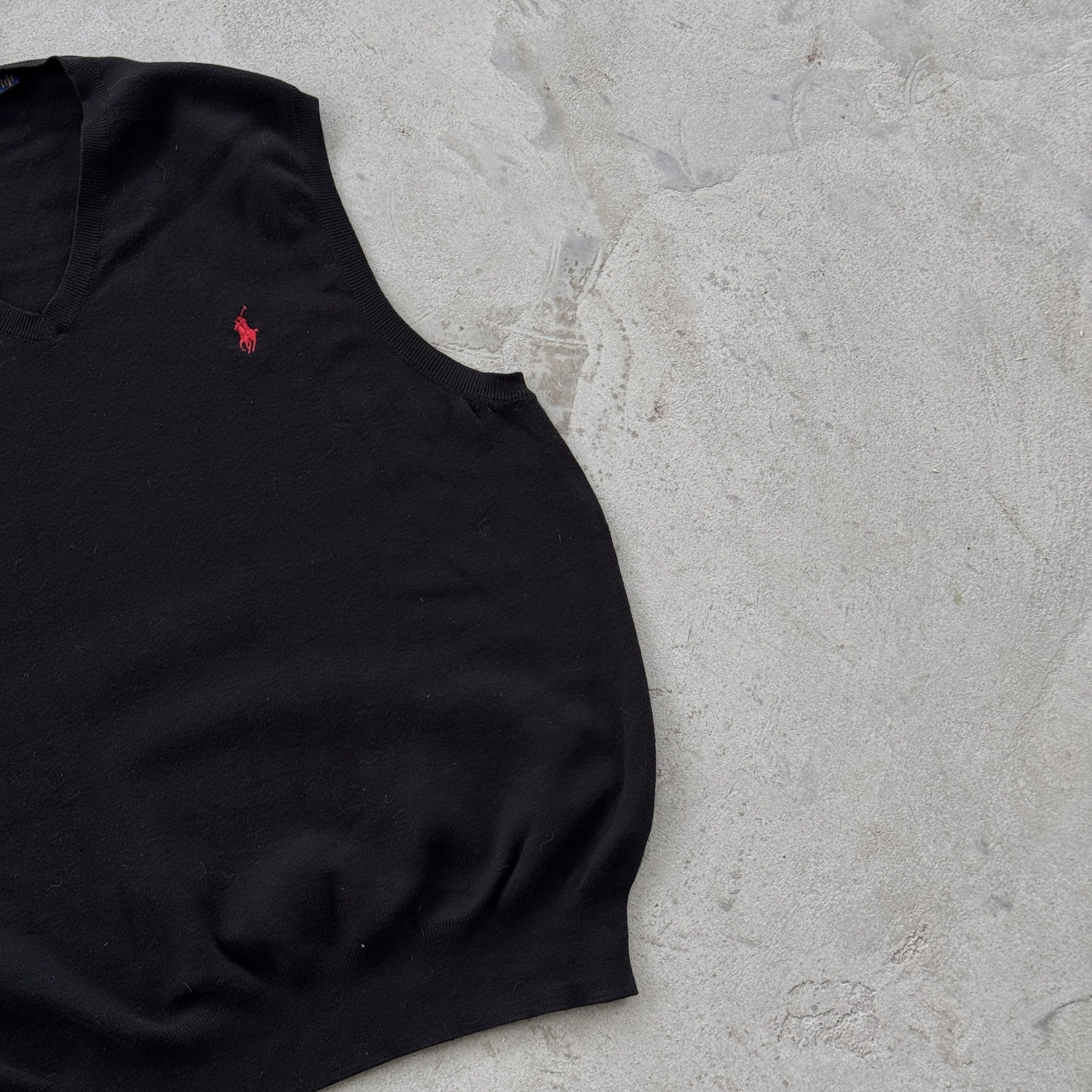 Polo Ralph Lauren Vintage 90s Polo Ralph Lauren Knit Cotton V-Neck Vest Size US L / EU 52-54 / 3 - 2 Thumbnail