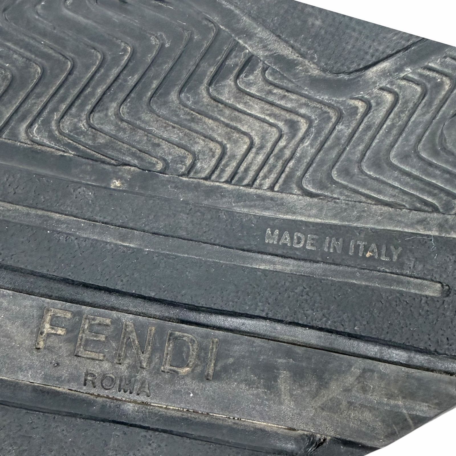 Fendi Flow Sneaker Zucca FF Logo Monogram Black Leather Size 9/ US 10 fendi zucca shoes products for sale | eBay main image 3