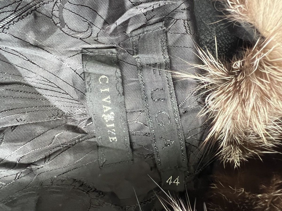 Fuga x Civarize Fox Fur Bondage Zipper Mosaic Leather Jacket