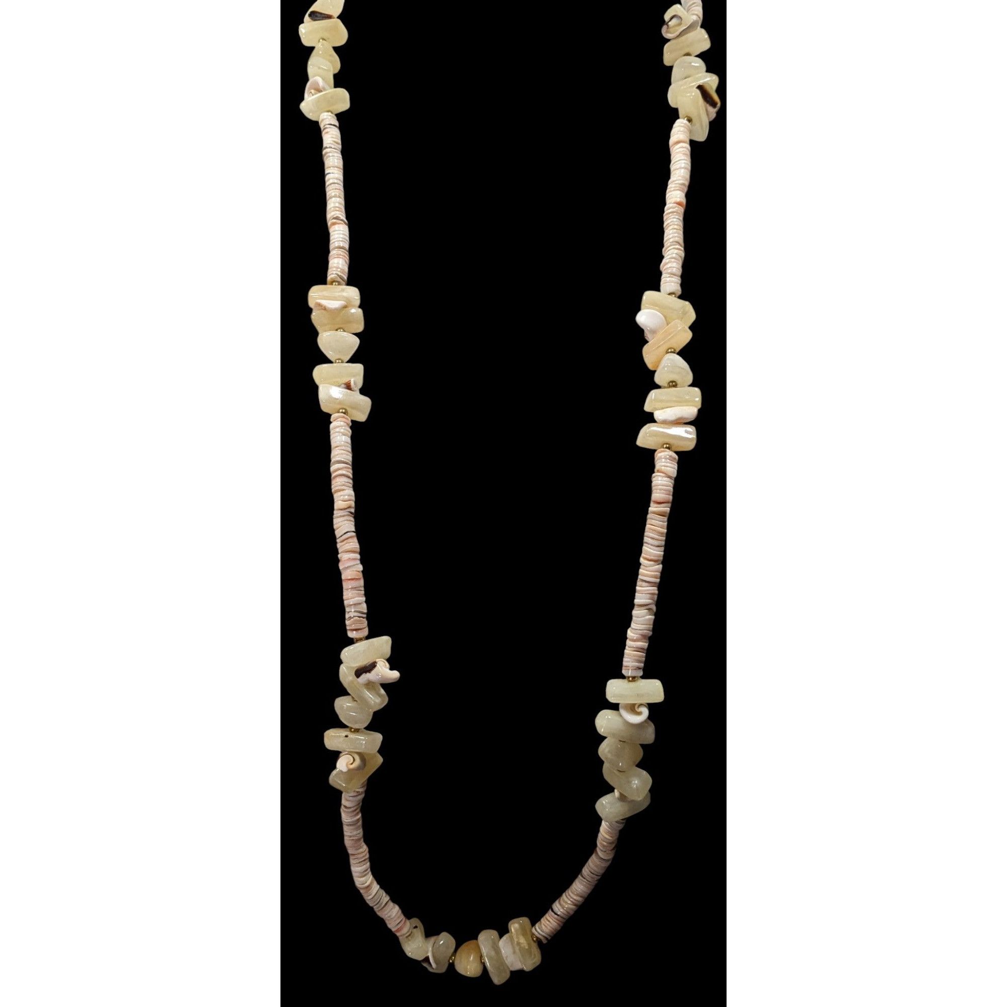 Other Vintage Beachy Shell And Agate Beaded Necklace Size ONE SIZE - 2 Thumbnail