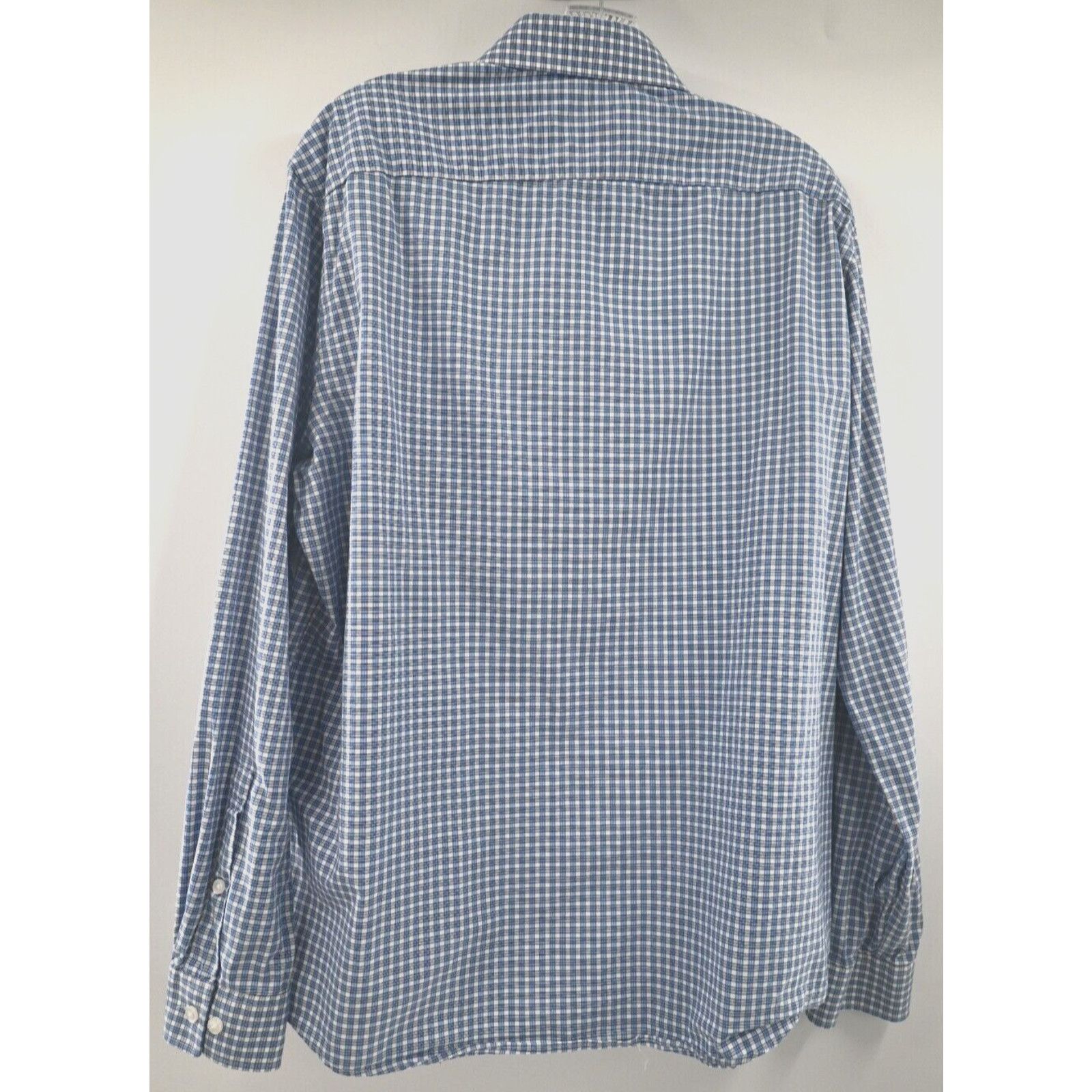Michael Kors Michael Kors Regular Fit Stretch 16 1/2 34/35 Blue Check L Size US L / EU 52-54 / 3 - 3 Thumbnail