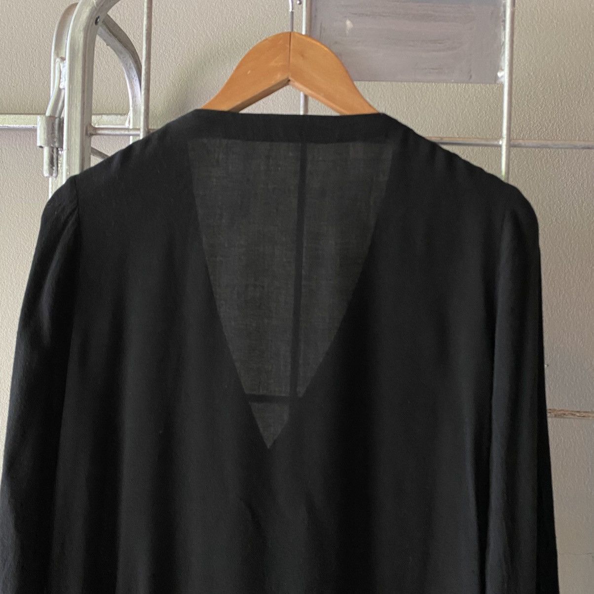 Designer × Japanese Brand SEDMIKRASKY Black Draped Asymmetric Blouse Size L / US 10 / IT 46 - 5 Thumbnail