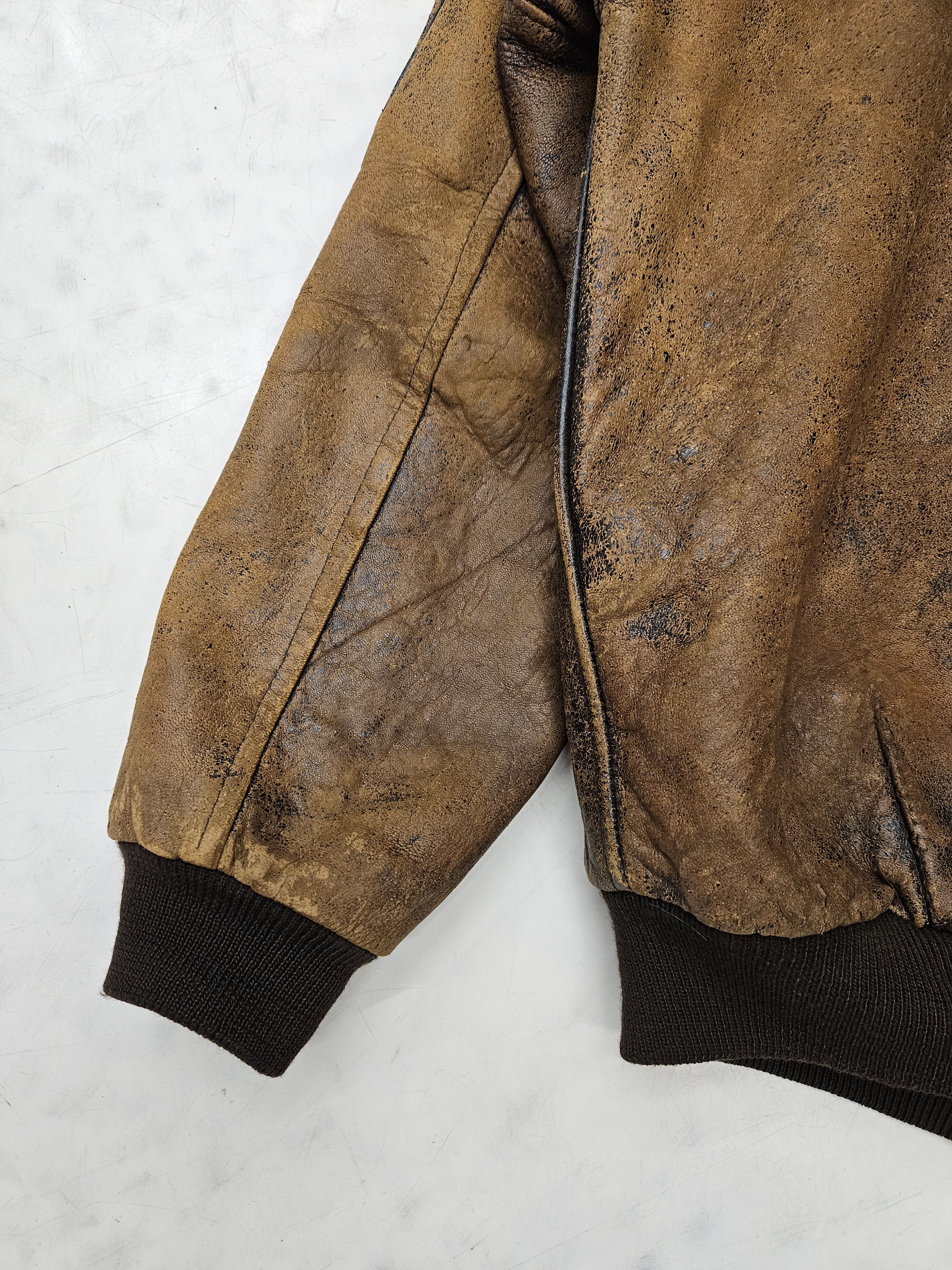 Chevignon Vintage chevignon distressed aviator bomber leather jacket Size US M / EU 48-50 / 2 - 13 Thumbnail