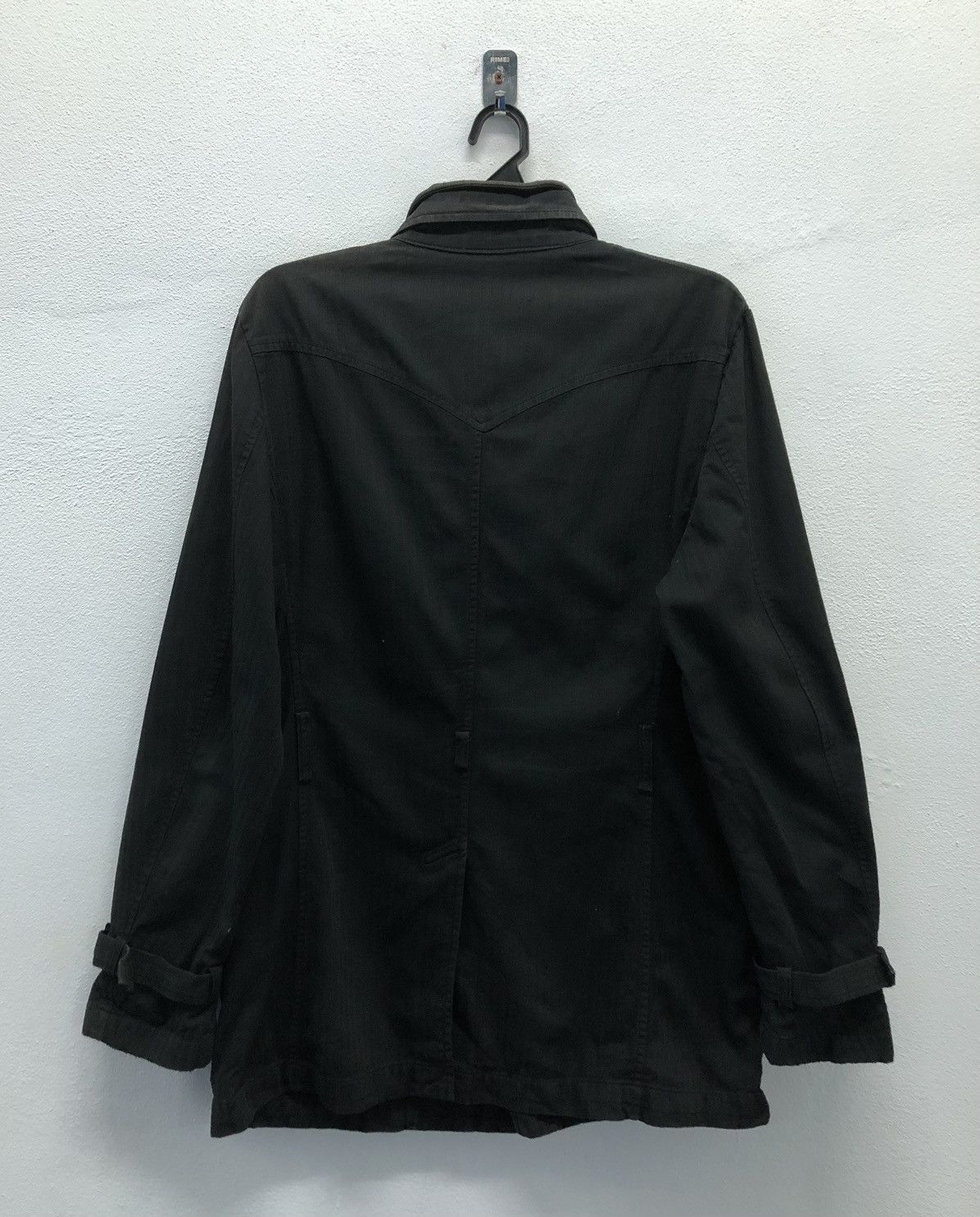 Japanese Brand PPFM Black Cotton Work Jacket – Minimalist Utility Style Size L / US 10 / IT 46 - 2 Thumbnail