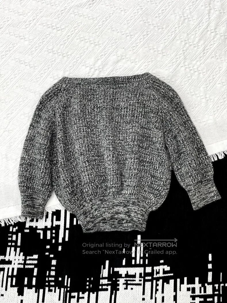 Dior Dior Grey beaded sequin cashmere sweater Size M / US 6-8 / IT 42-44 - 2 Thumbnail