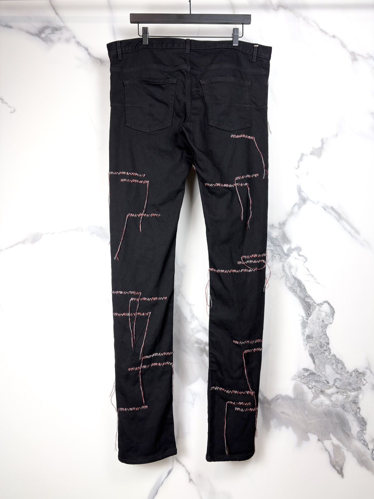 Dior AW16 Dior Homme Red Yarn Stitched Denim Jeans KVA Unaltered Size US 38 / EU 54 - 2 Thumbnail