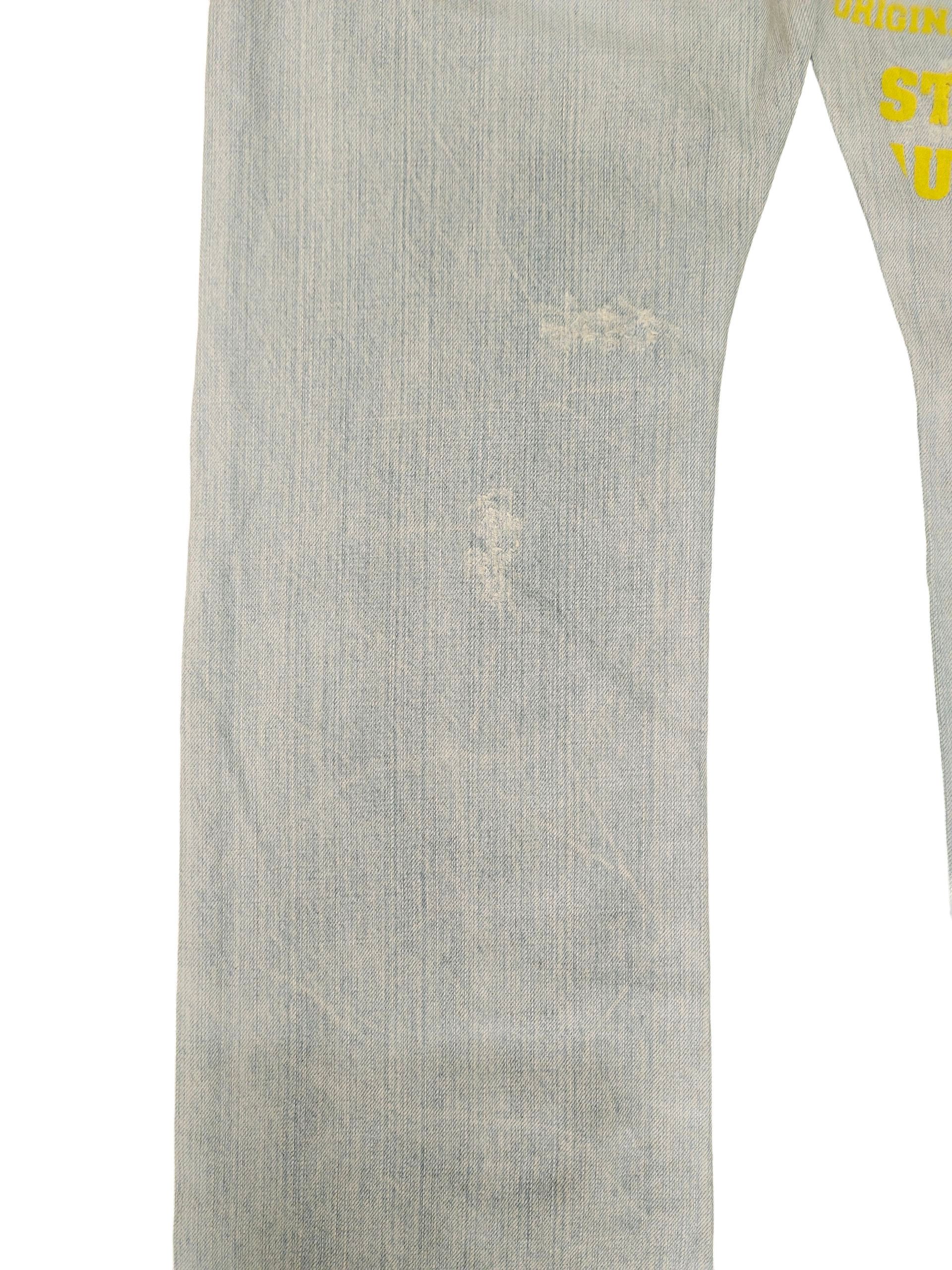 Hysteric Glamour × Undercover Japanese Brand CL Printed Distress Faded Denim Jeans Size US 31 - 5 Thumbnail