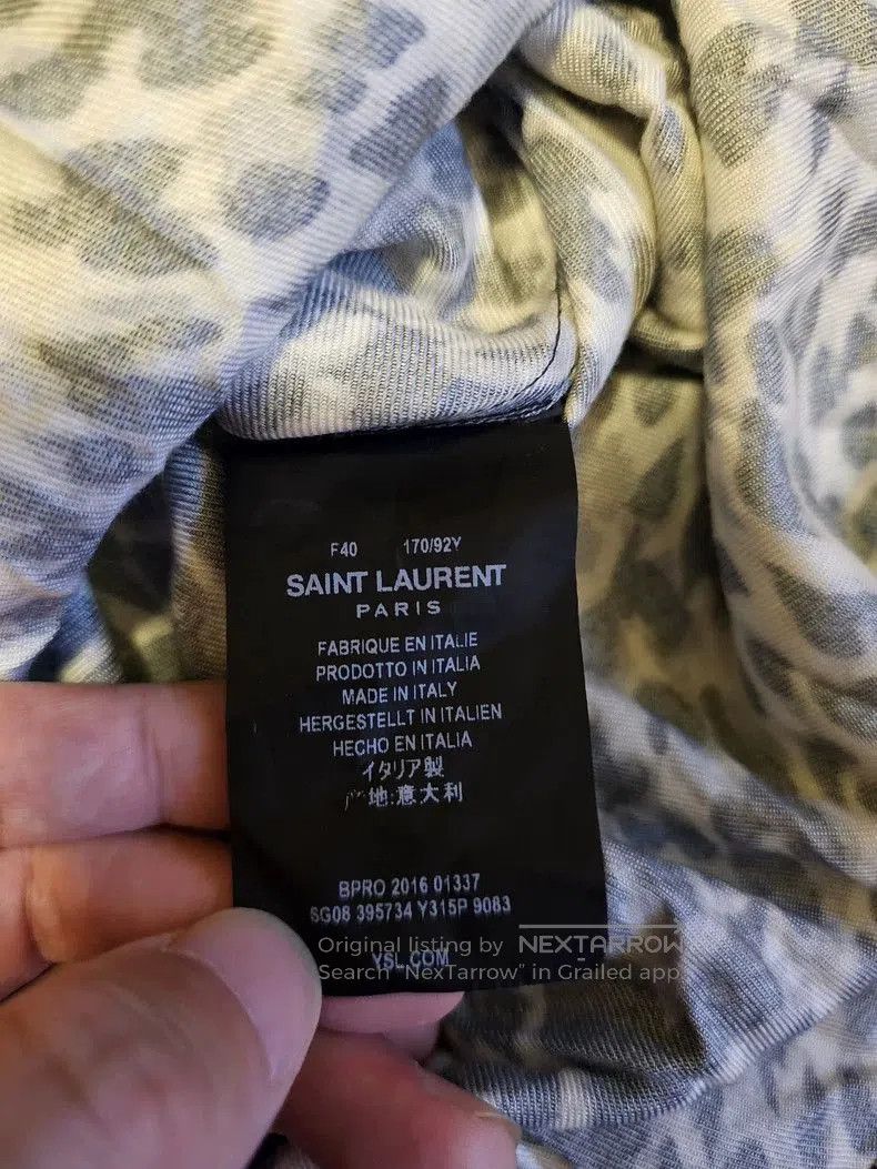 Saint Laurent Paris Saint Laurent Leopard Print Button. Size US M / EU 48-50 / 2 - 5 Thumbnail
