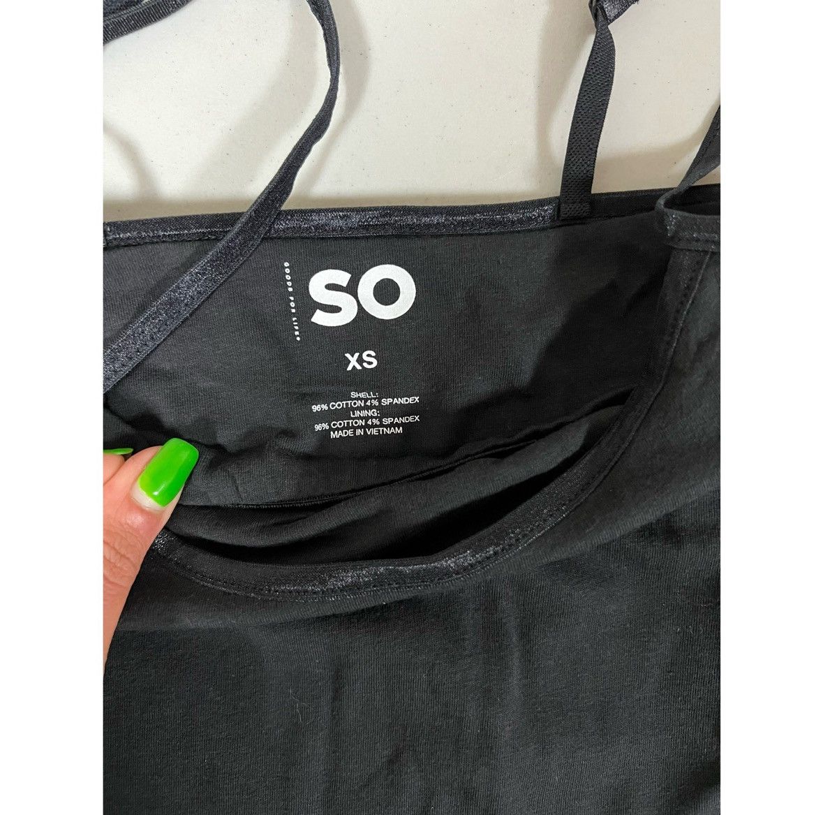 Sonoma SO Black Shelf-Bra Cami Camisole Tank Top Shirt Size XS 🖤 Size XS / US 0-2 / IT 36-38 - 5 Thumbnail