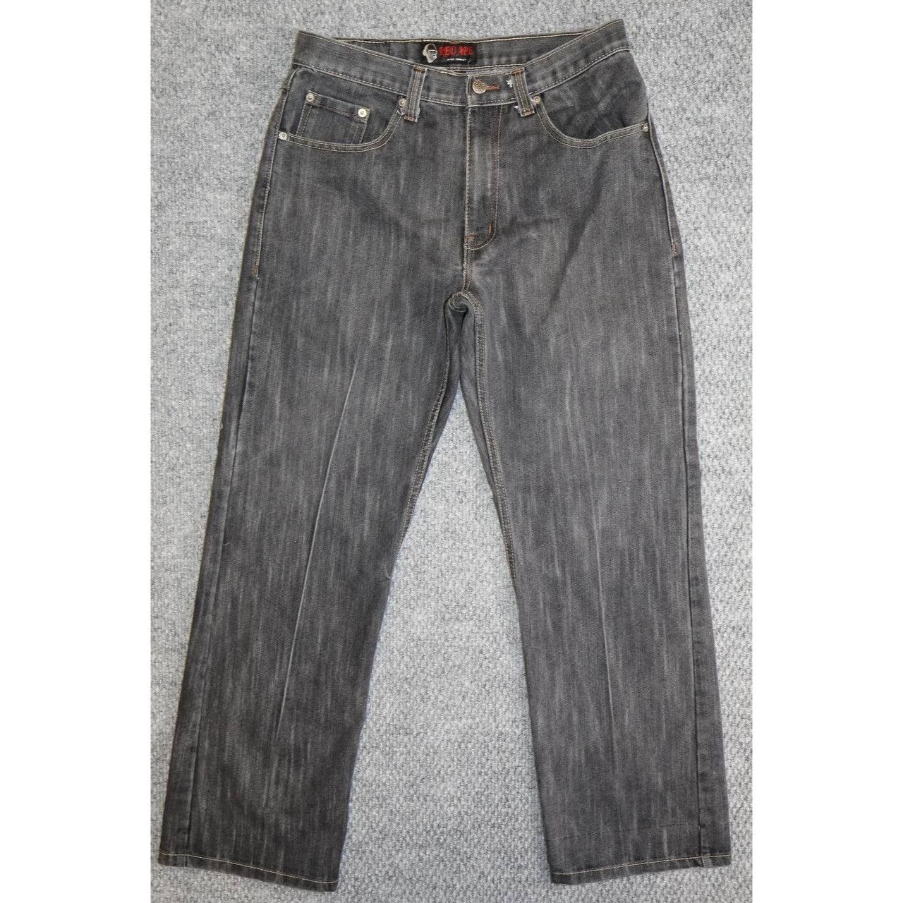 Vintage Red Ape Authentic Embroidered Wide Leg Jeans Mens 32x32 Size US 32 / EU 48 - 2 Thumbnail