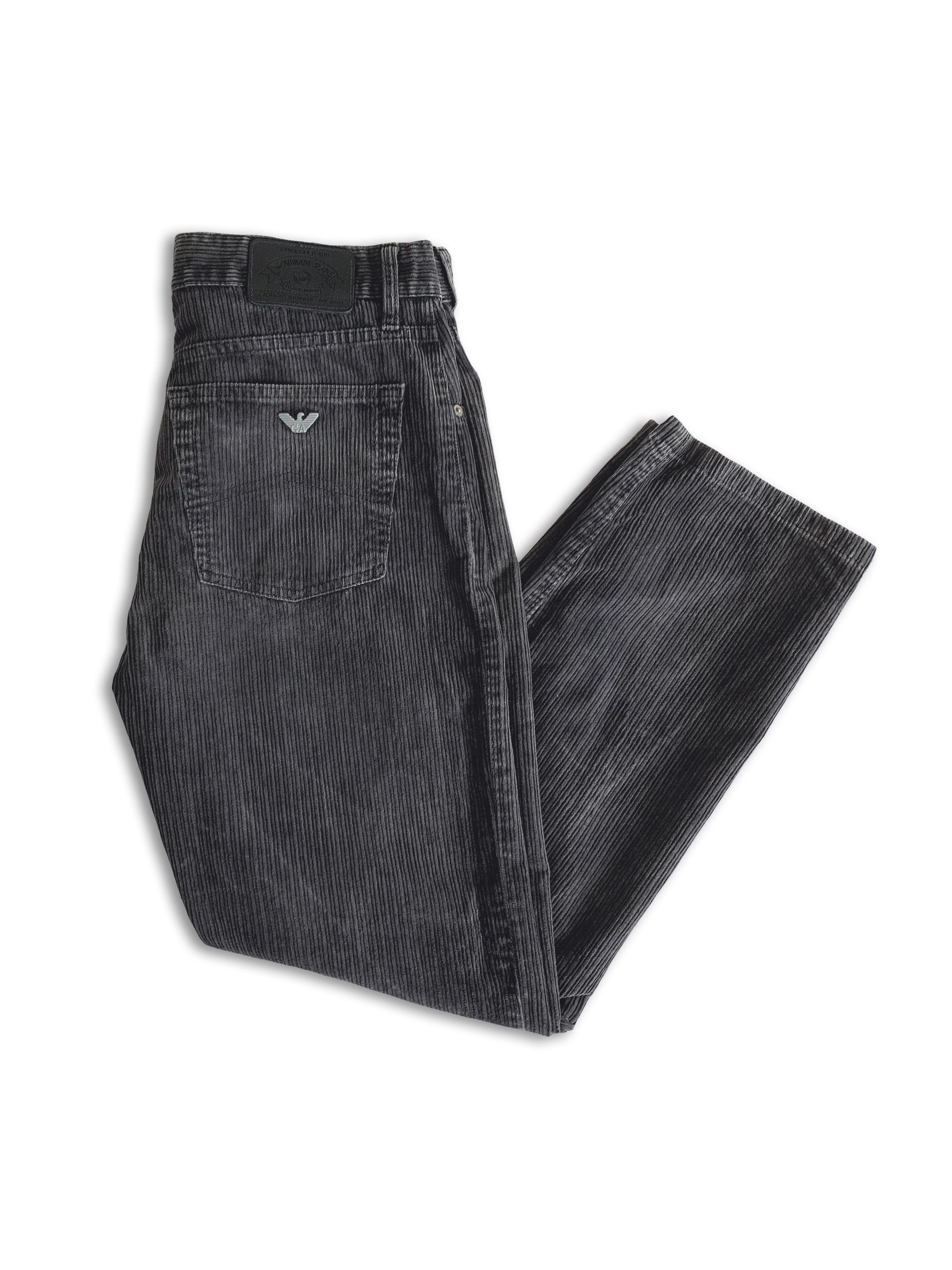 Emporio Armani Vintage 80s 90s ARMANI JEANS Corduroy Pants Faded Trousers Size US 34 / EU 50 - 1 Thumbnail