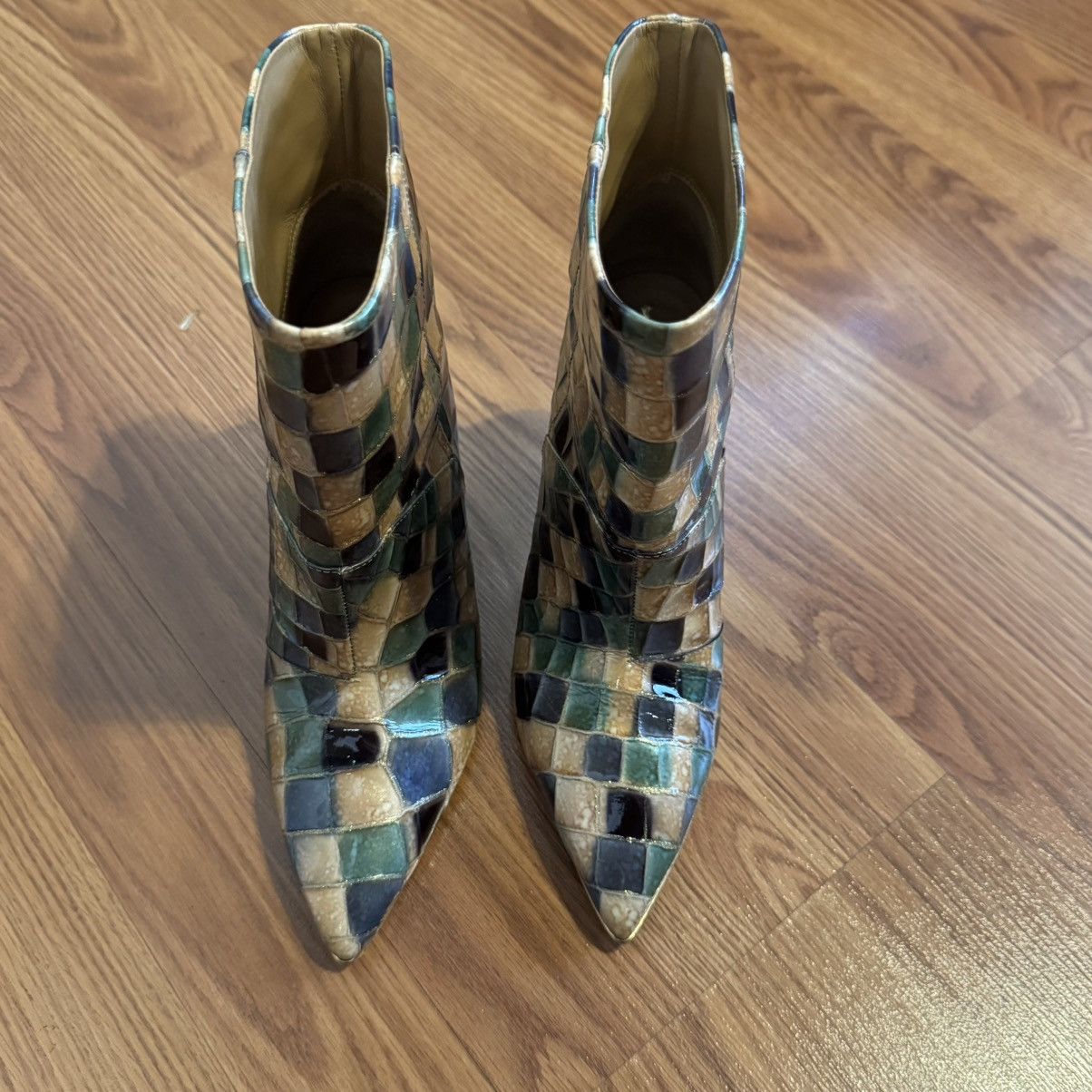 Tory Burch Tory Burch Lila 90mm Painted Hand Embossed Ankle Boots Size US 6.5 / IT 36.5 - 2 Thumbnail