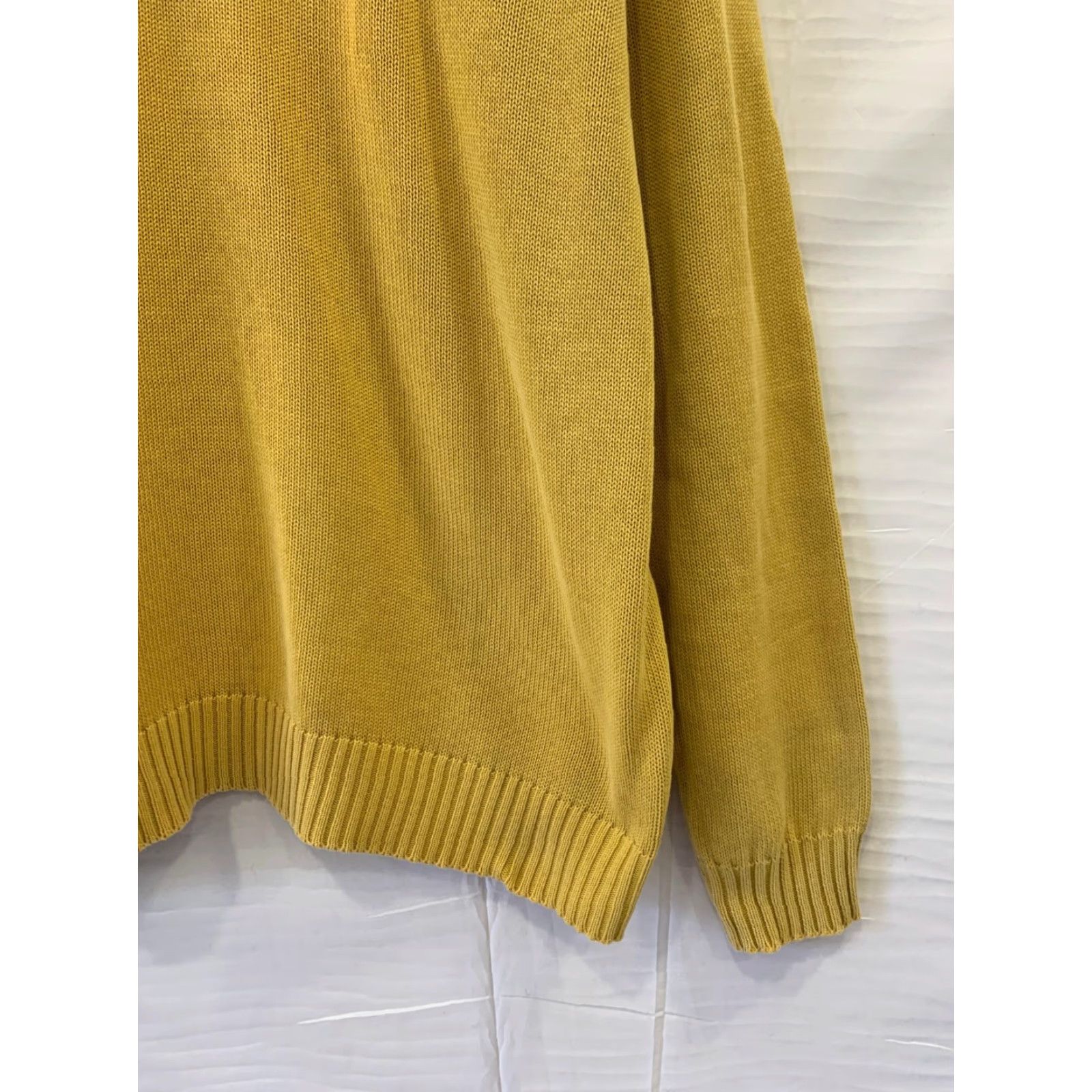 Vintage FERDY Men’s V-Neck Sweater Mustard Yellow 2XL Cotton Made in Italy Pullover Mens Size US XXL / EU 58 / 5 - 7 Thumbnail
