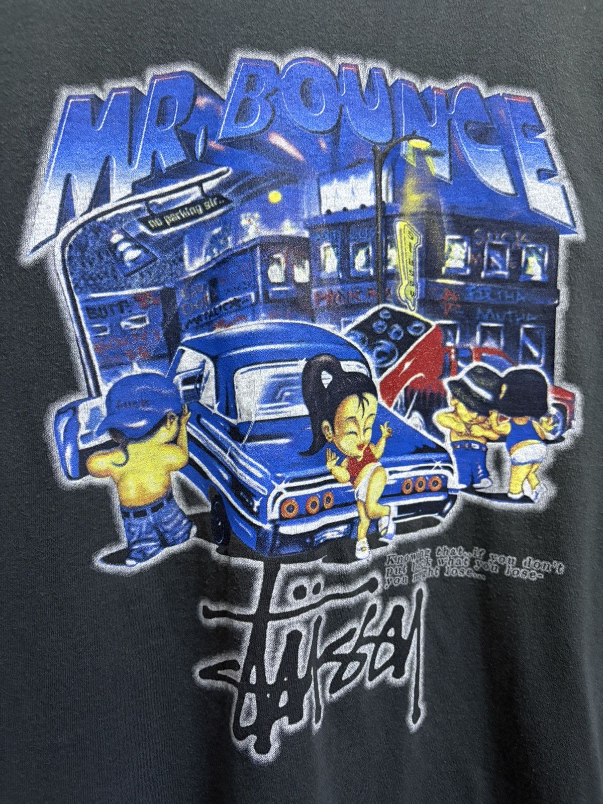 Stussy Vintage 90’s Stussy Fresh Gear “ Mr Bounce Chicano “ T-Shirt Size US XL / EU 56 / 4 - 5 Thumbnail